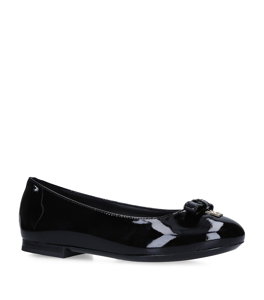 Dolce&Gabbana Kids Leather Vernice Ballet Flats Black Image 3