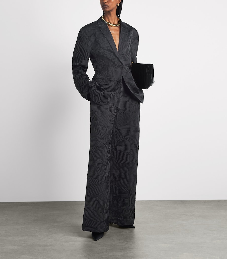 Ulla Johnson Womens Satin Dehmi Blazer Noir Image 2