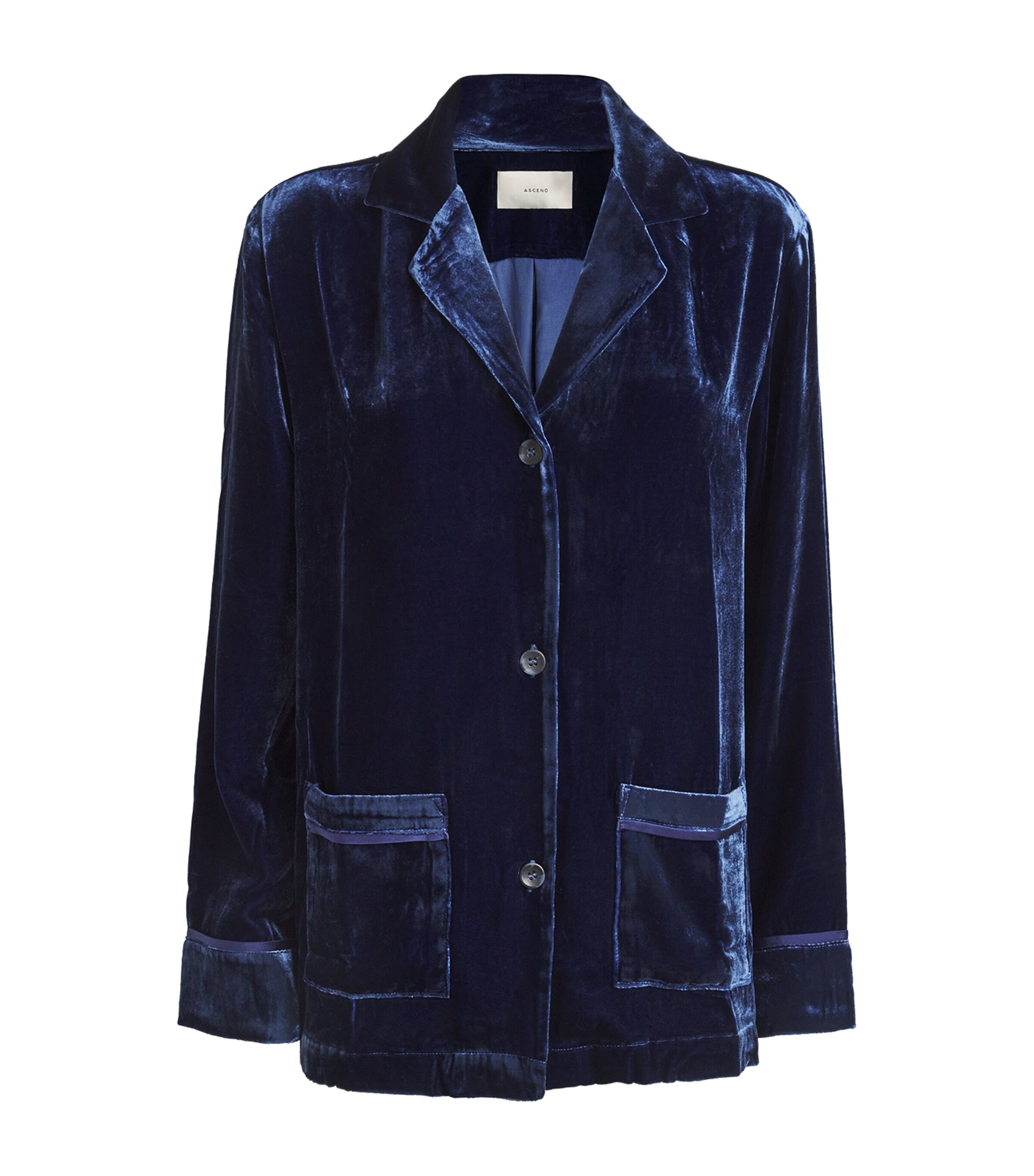 ASCENO VELVET BEVERLY PYJAMA SHIRT 