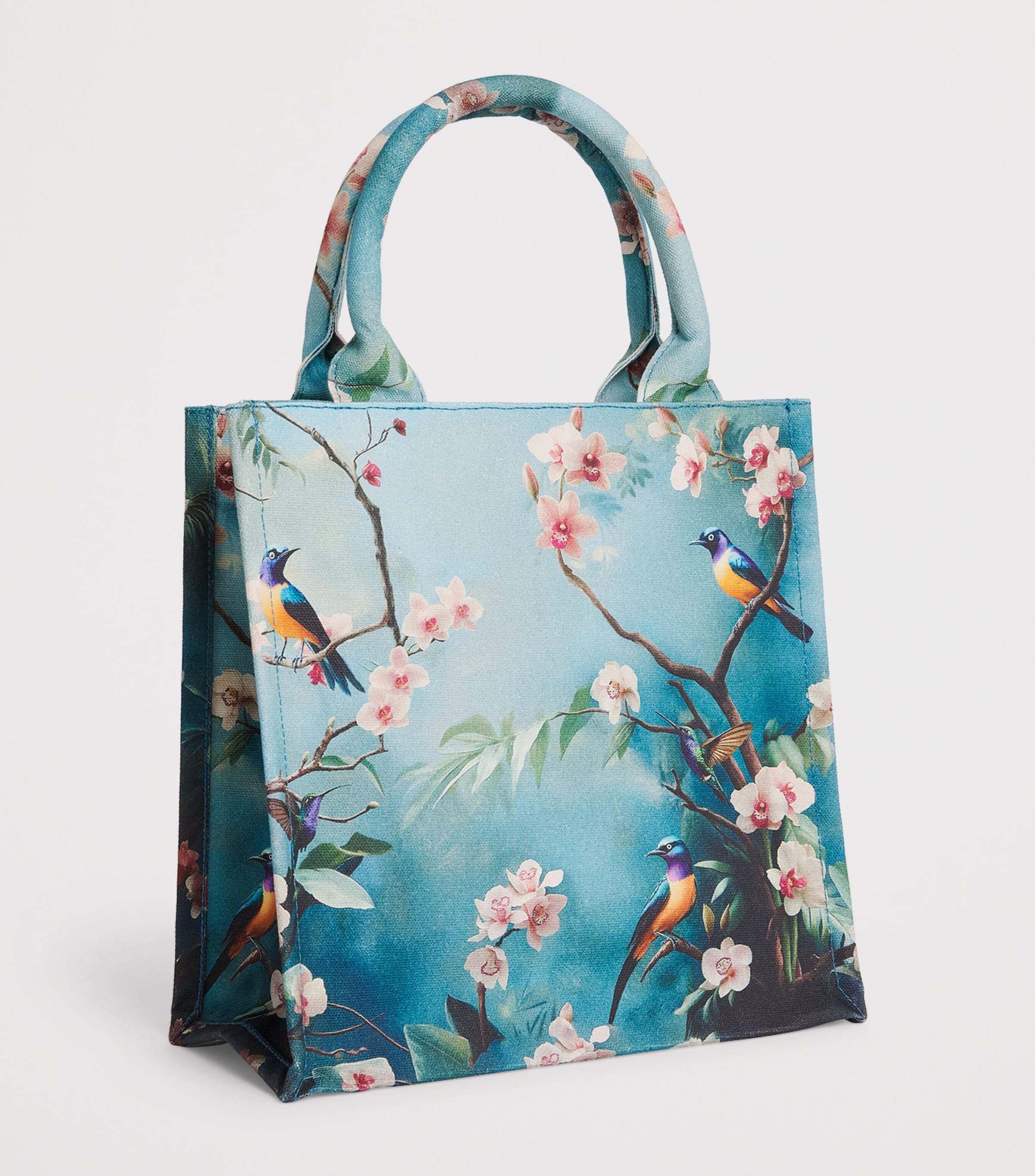 Harrods Small Exotics SW1 Blend Tote Bag Blue Image 2