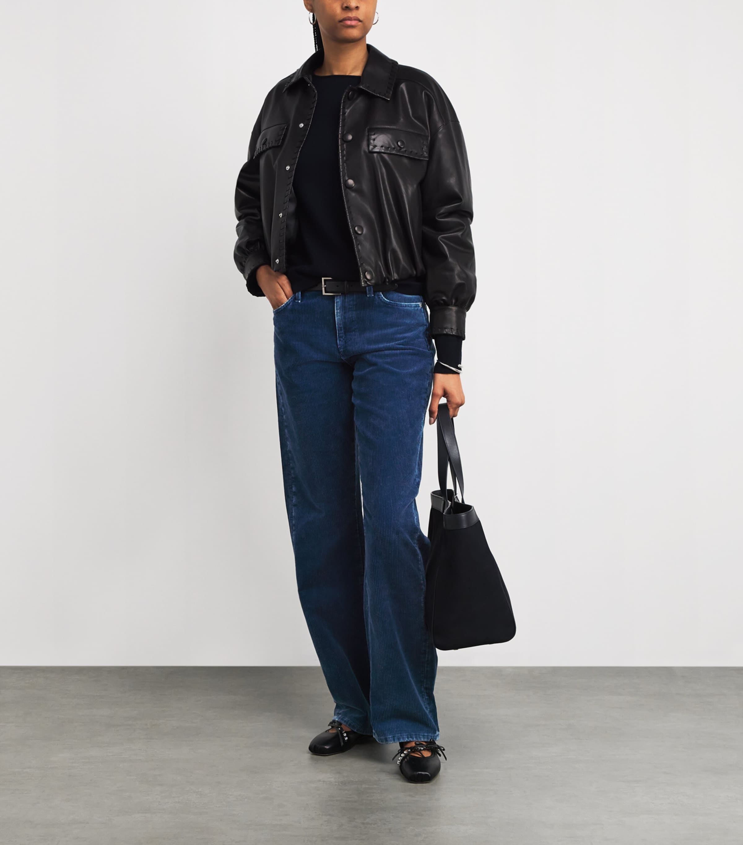 Corduroy Tess High-Rise Straight Jeans OXNARD Image 2