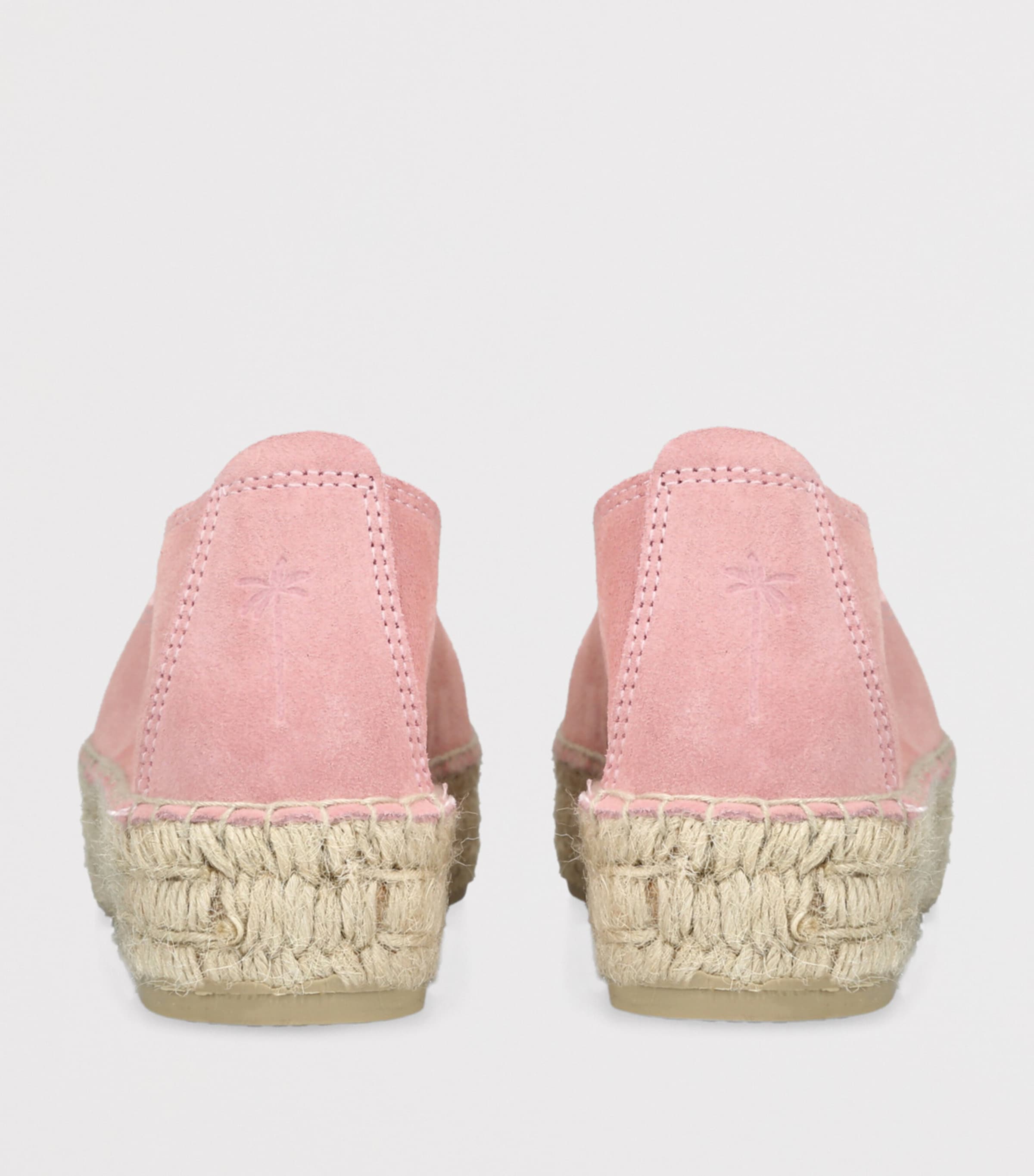 Manebi Suede Hamptons Espadrilles Pale Pink Image 2