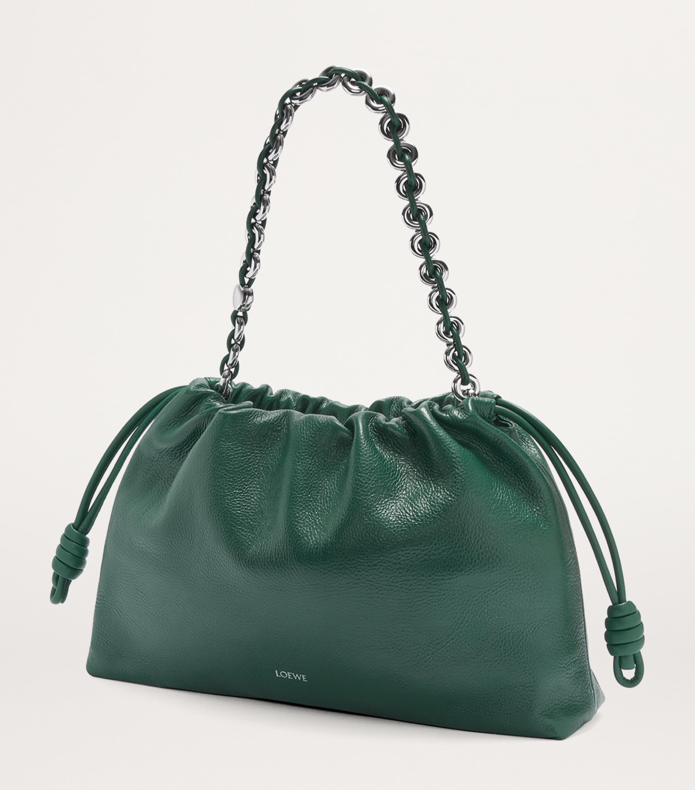 LOEWE Large Leather Flamenco Purse Evergreen Image 2