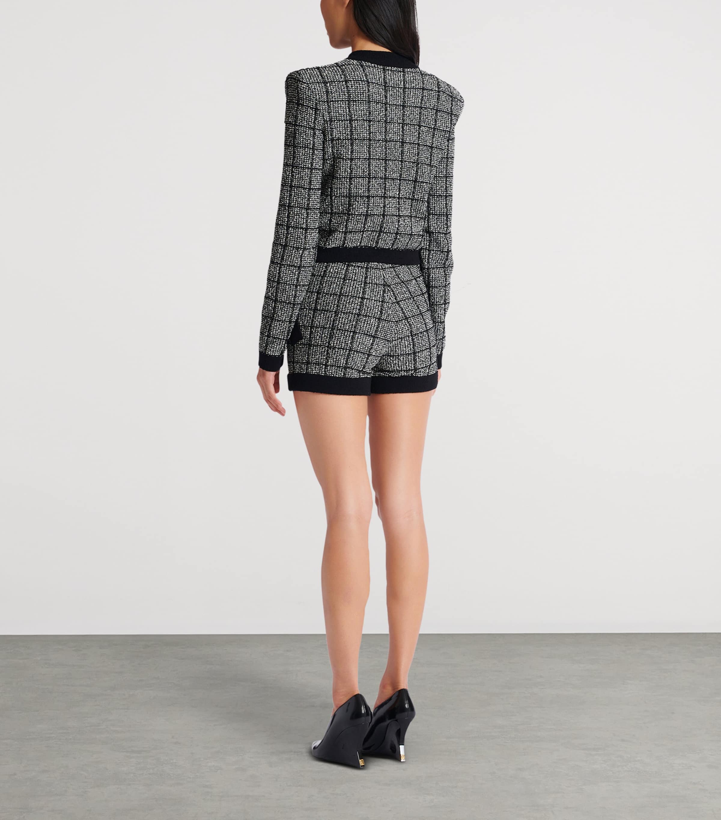 Tweed Check Cardigan EER NOIR/NATUREL Image 7