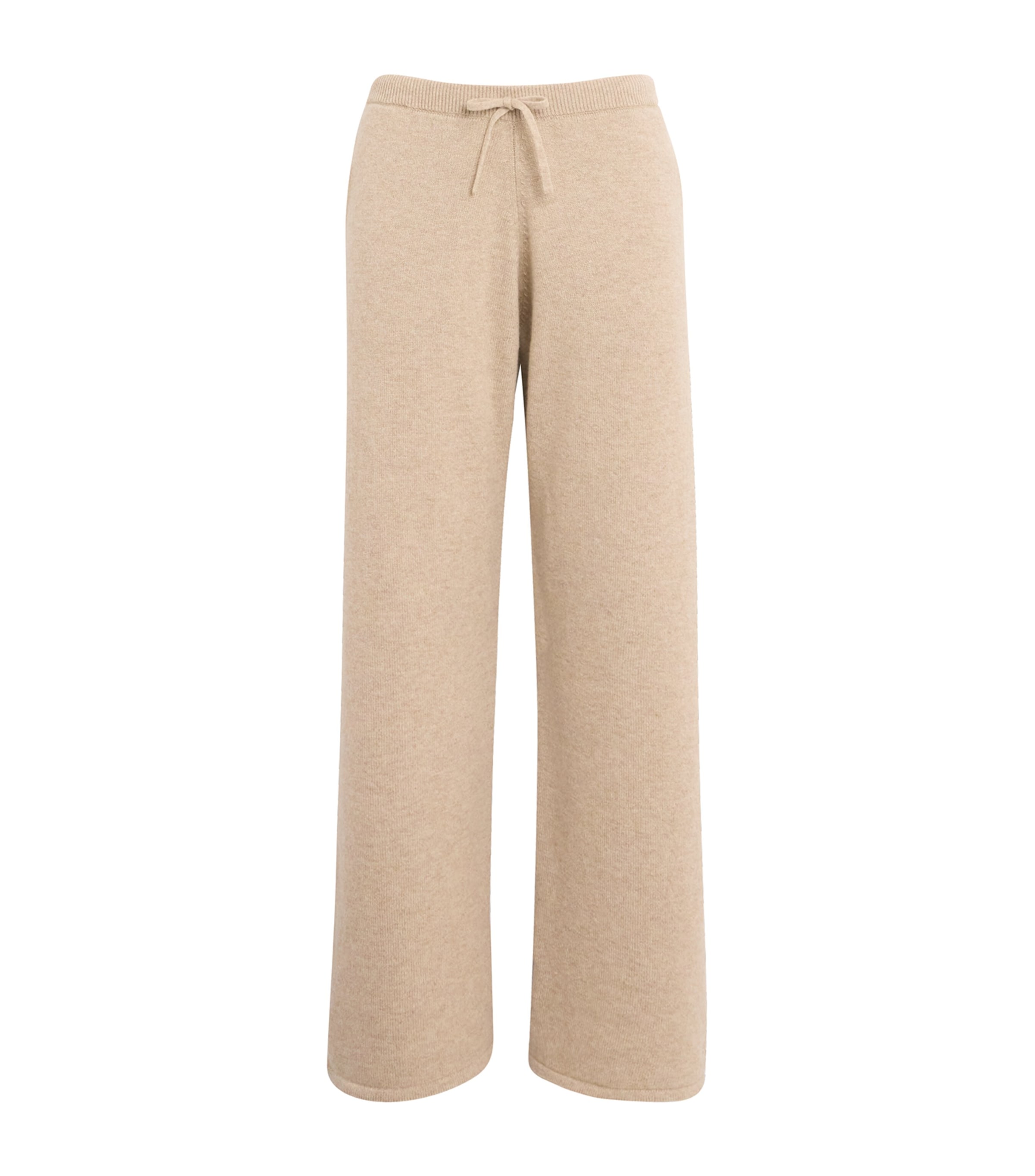 Harrods Cashmere Wide-leg Sweatpants In Sand