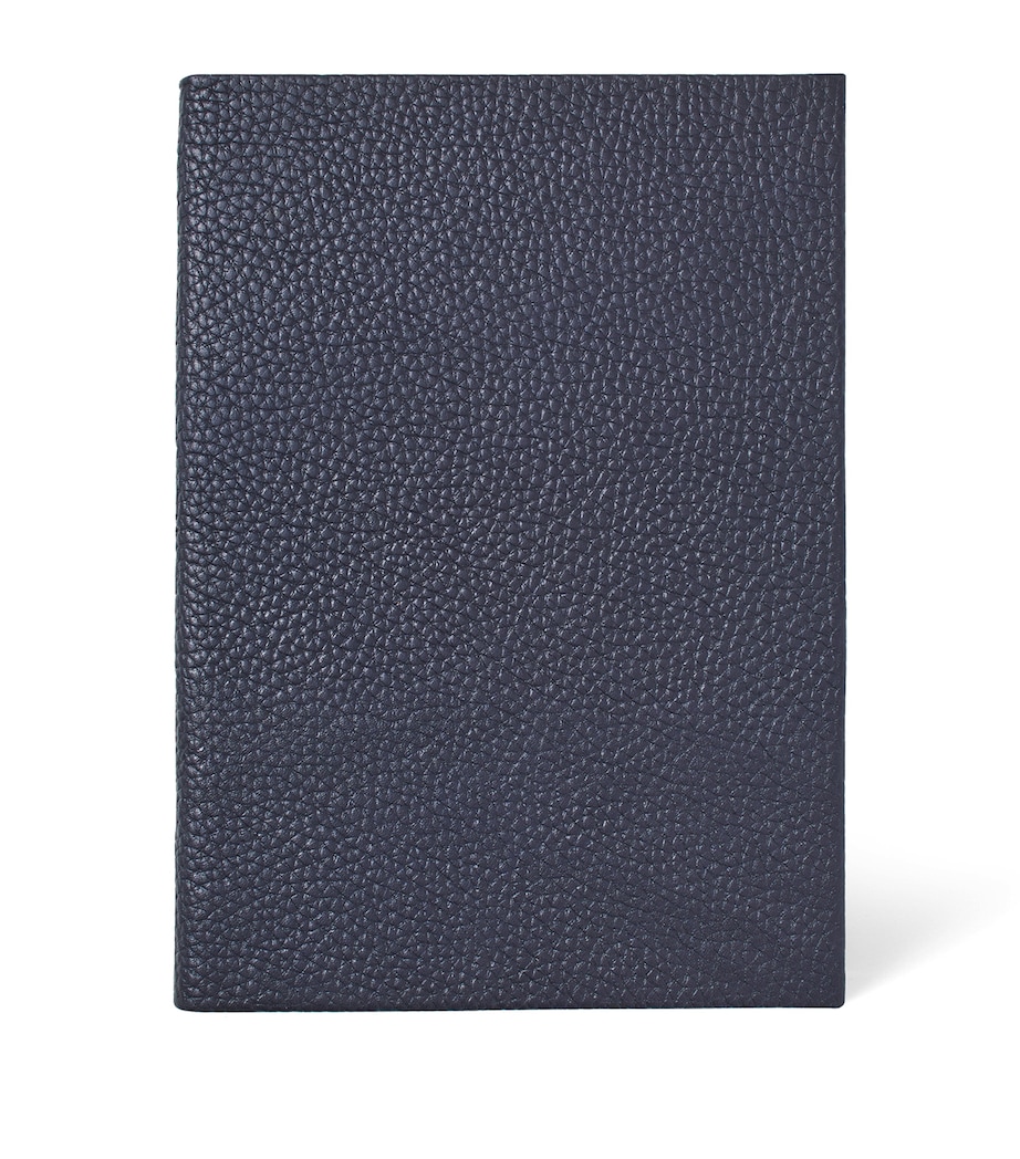 Leather Bound A5 Notebook NAVY Image 2
