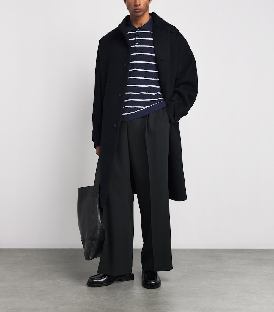 Cotton-Silk Calum Polo Shirt MIDNIGHT STRIPE Image 2