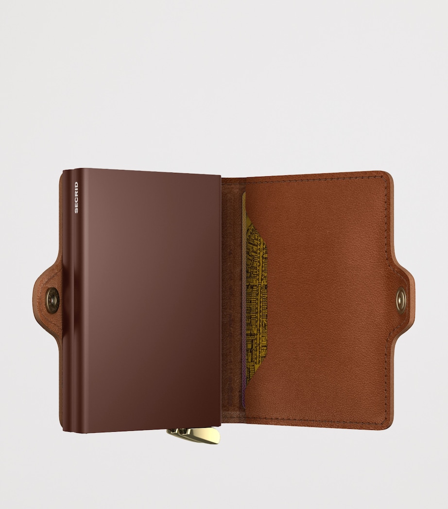 Embossed Leather Lines Twinwallet COGNAC Image 2