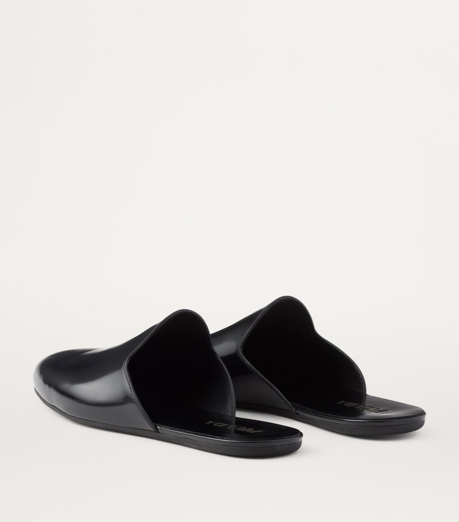 Leather Logo Mules F0002 Image 4
