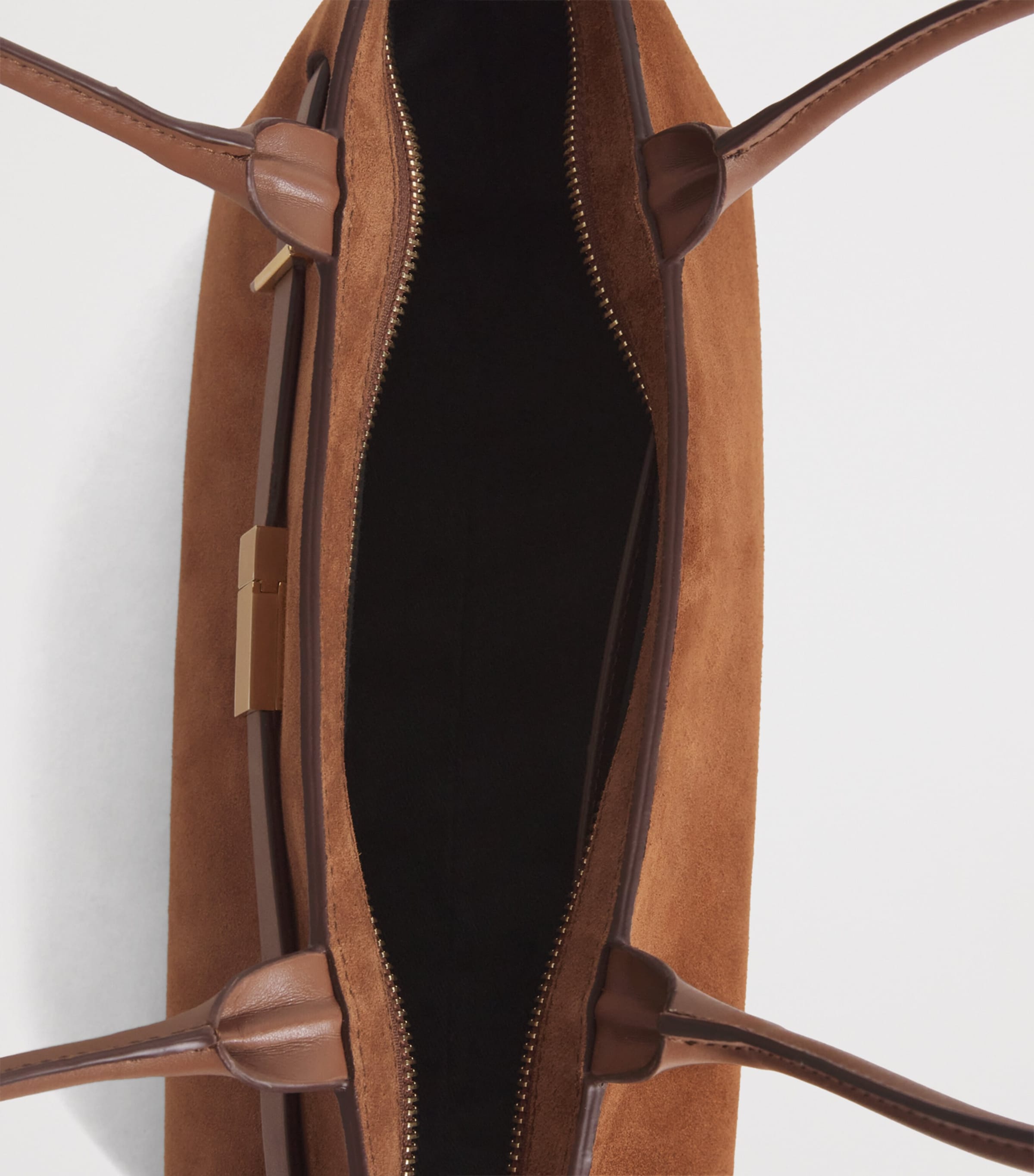 Suede New York Shoulder Bag DEEP TAN/TAN Image 4