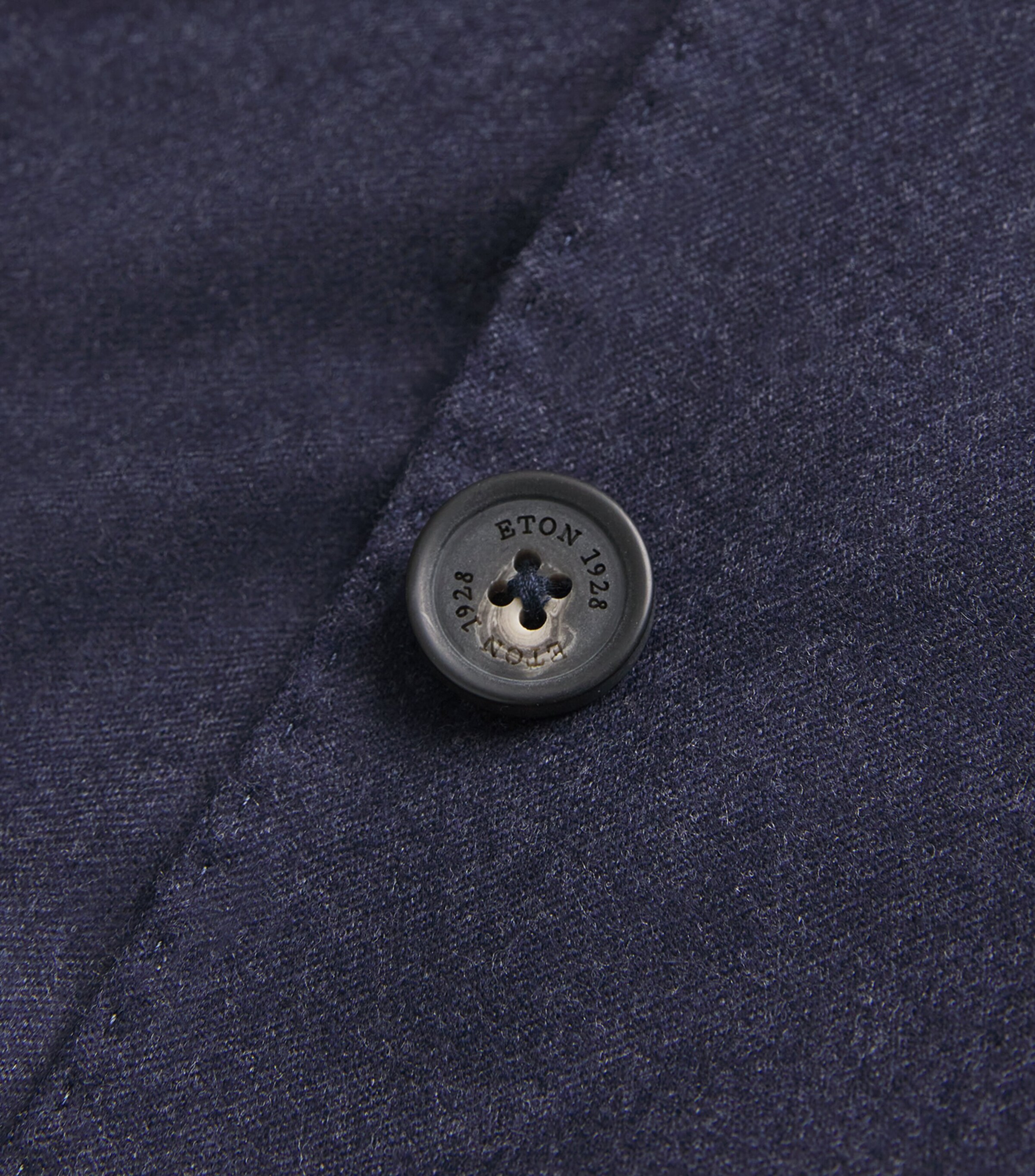 Eton Mens Wool Flannel Soft Blazer Navy Blue Image 5