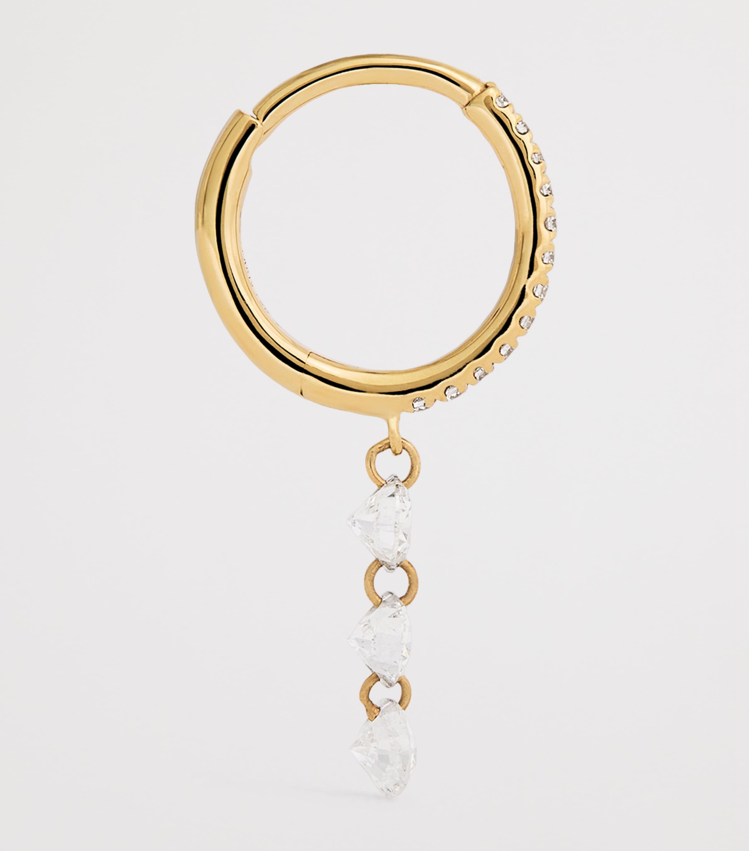 Yellow Gold and Diamond Danae Single Earring YELLOW GOLD Image 4