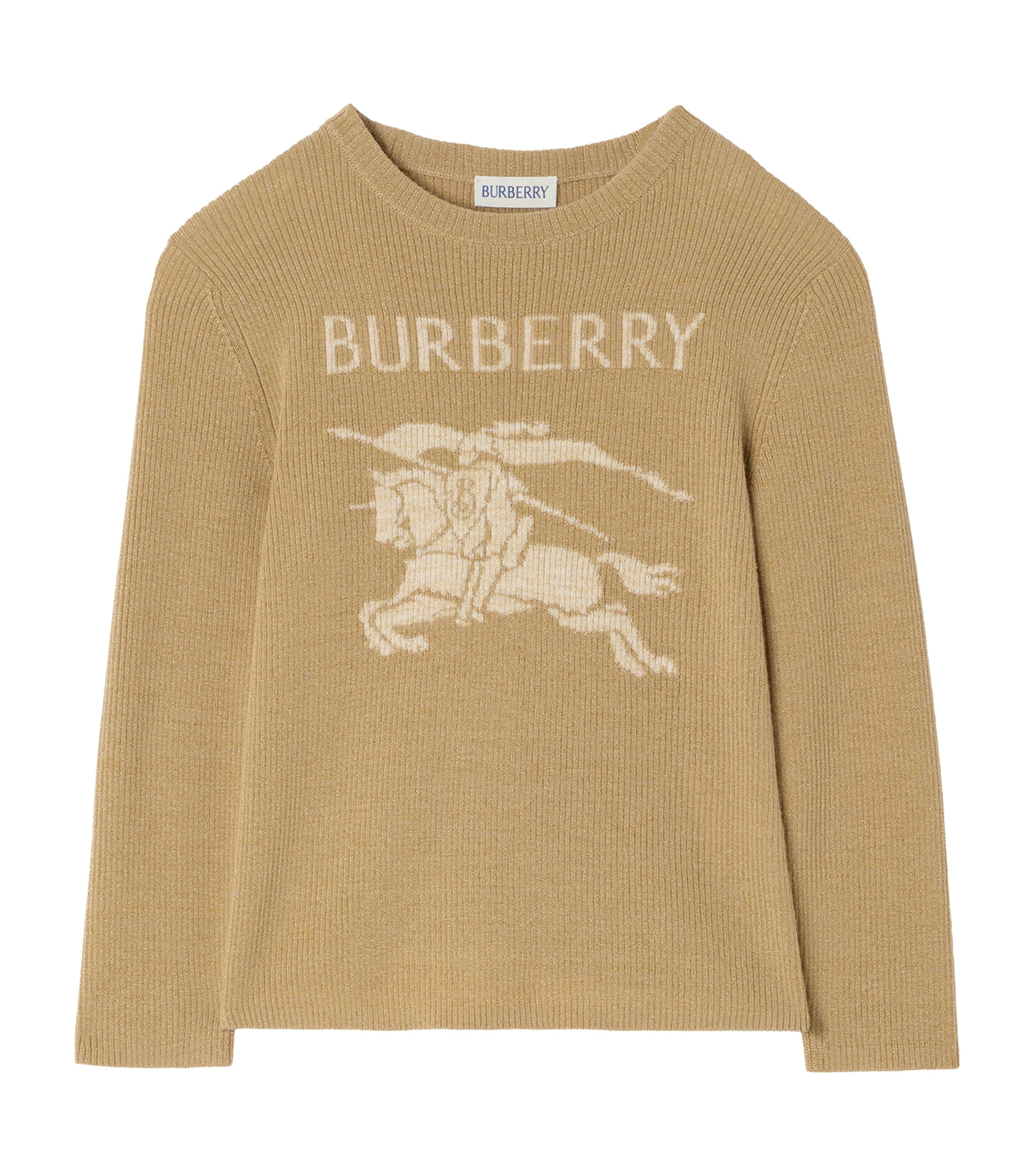 Burberry Kids Wool-Blend EKD Sweater (4-12 Years) Gold Beige Image 1