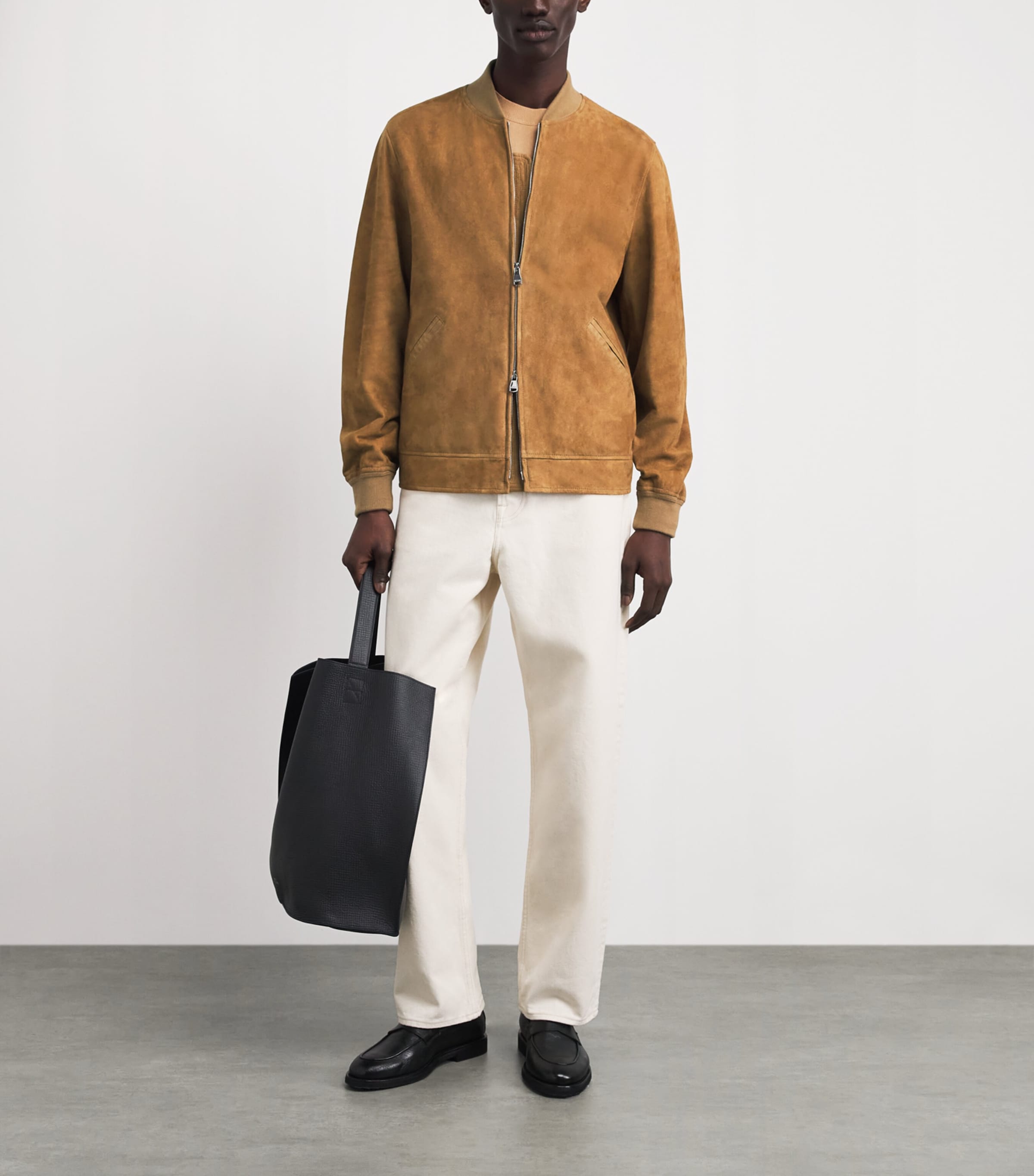 Suede Evans Bomber Jacket 7212ARACHIDE Image 2