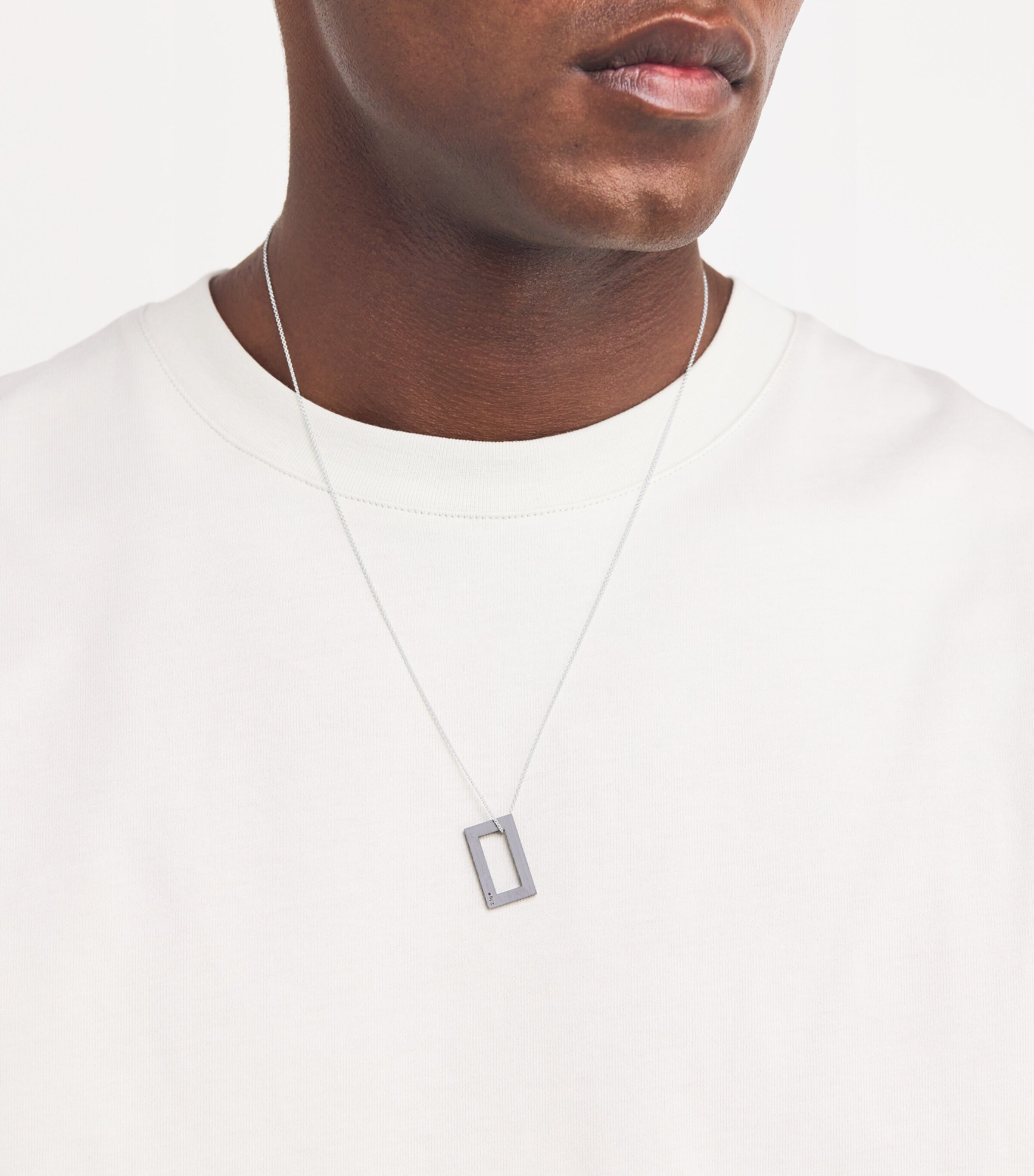 Cermaic Polished 2.1g Pendant Necklace BLACK CERAMIC Image 2