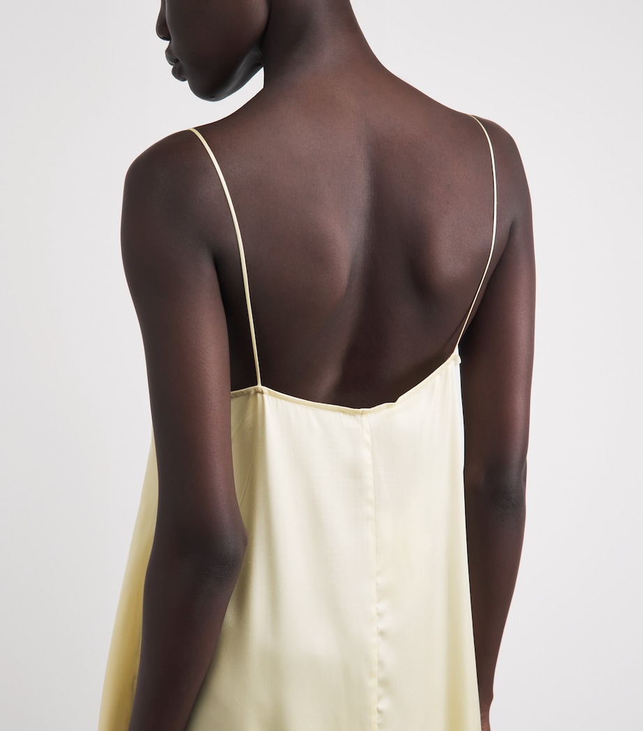 ANINE BING Womens Silk-Blend Mae Maxi Dress Cream Image 5