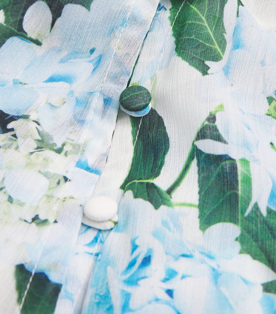 Chiffon Floral Teagan Blouse 40522HHW IVRY/LT BLU Image 5