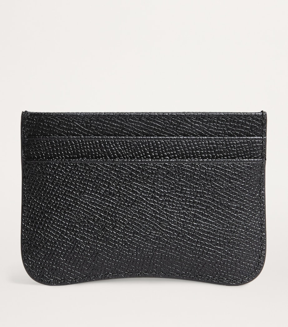 Grained Leather Paris Card Holder BLACK/SILVER/0014 Image 2