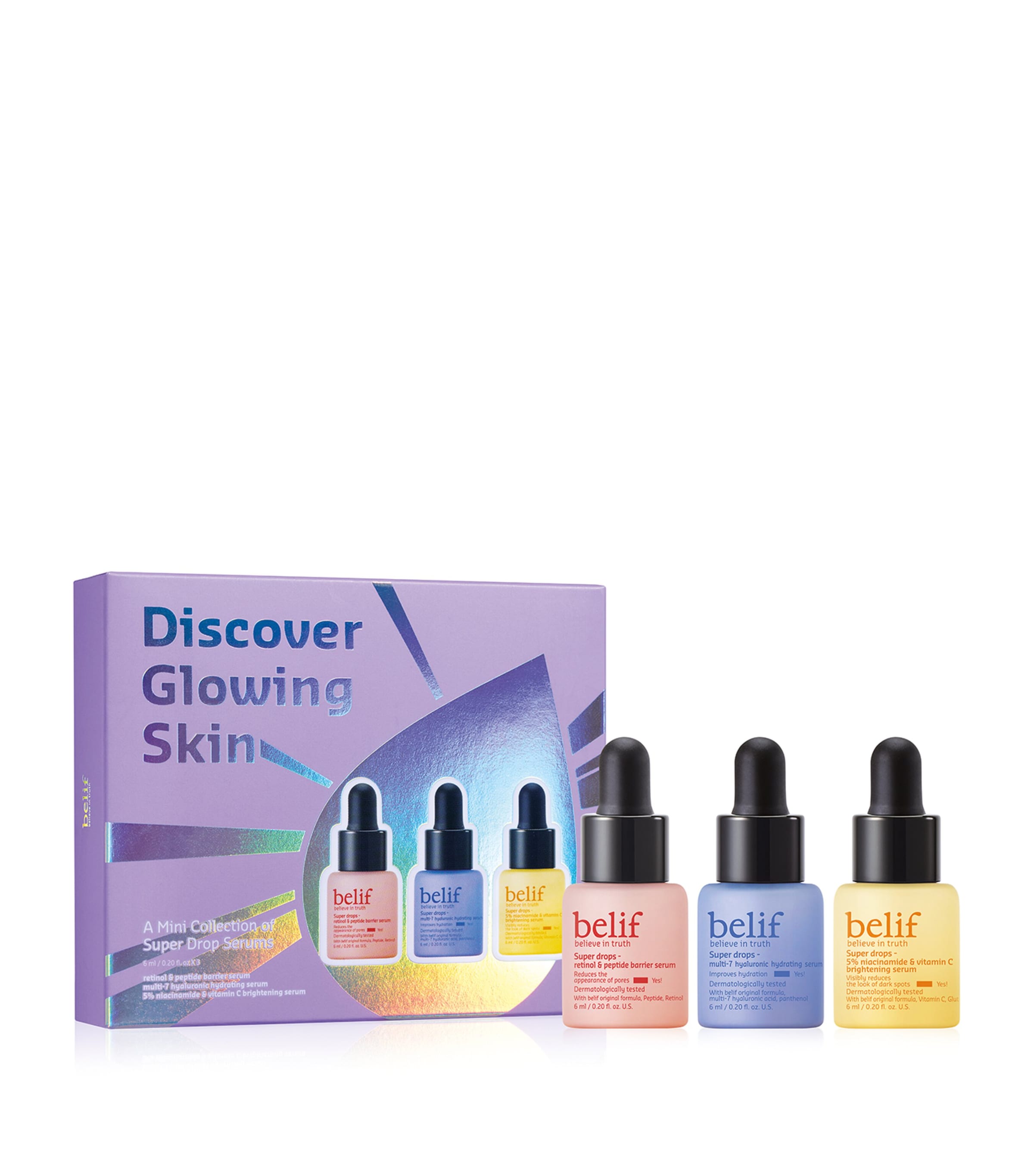 Belif Discover Glowing Skin Super Drops Serum Mini Kit