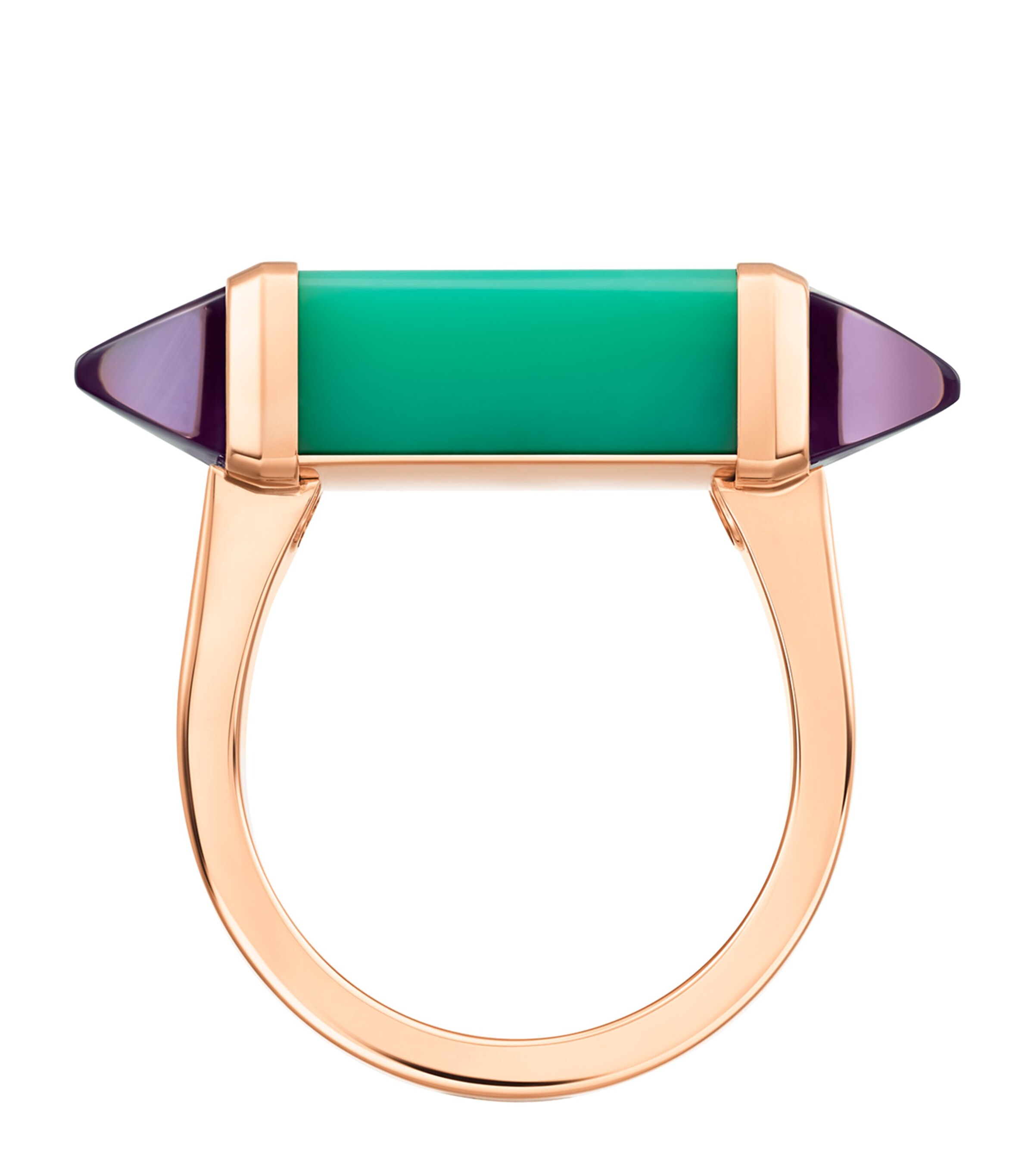 Rose Gold, Amethyst and Chrysoprase Les Berlingots de Cartier Ring ROSE GOLD Image 3