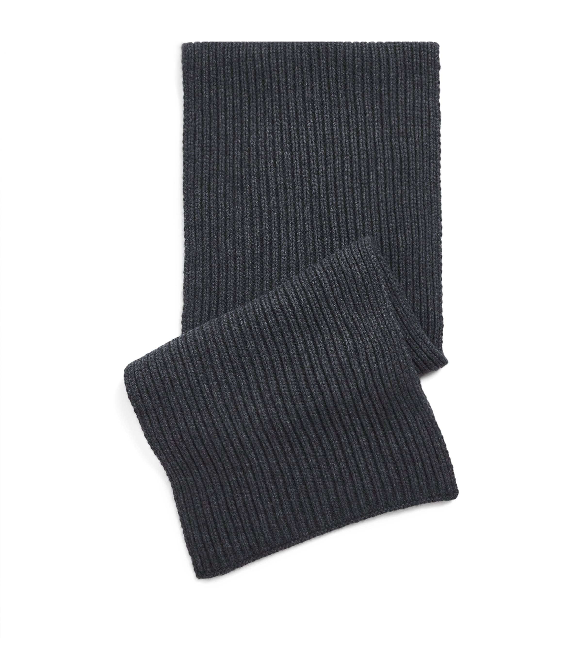 Yves Salomon Mens Cashmere Scarf Thunderstorm Image 1