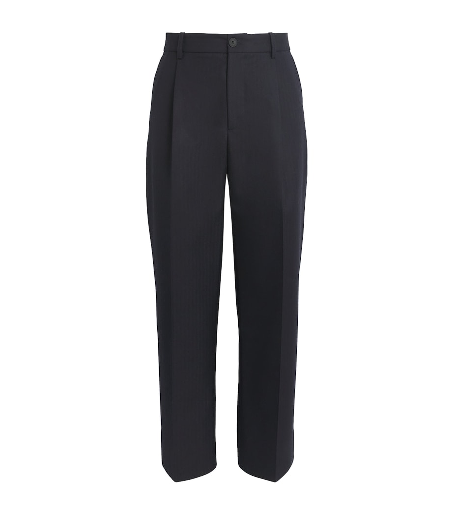 x Aaron Levine Wool Selby Trousers DARKEST NAVY Image 1