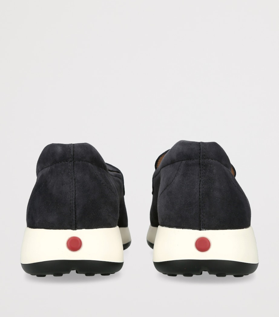 Tod's Suede Sport 54 Loafers 25 Navy Image 2