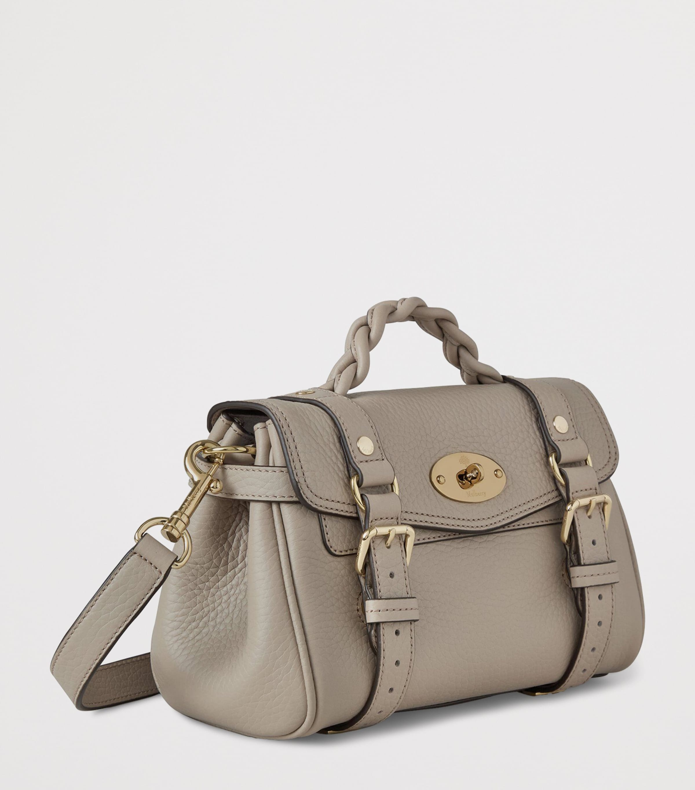 Mini Leather Alexa Top-Handle Bag CASHMERE TAUPE Image 2