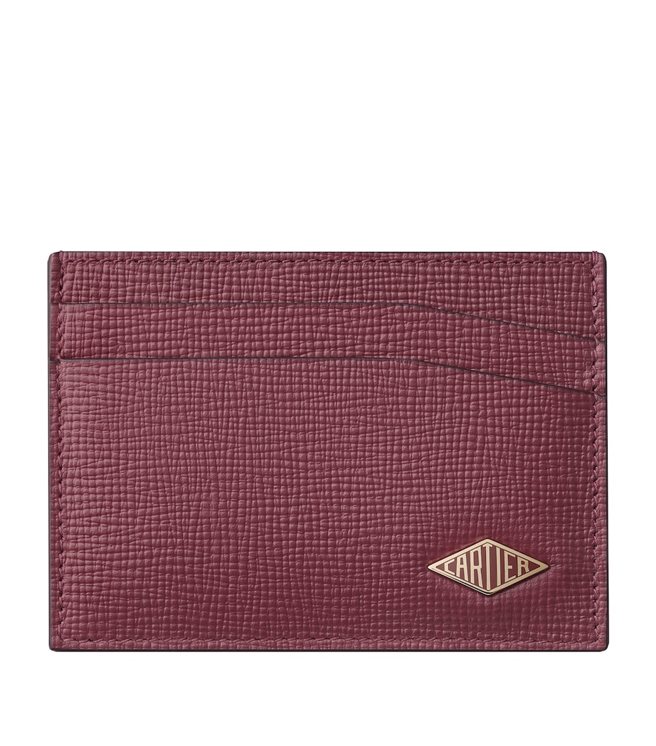 Cartier Leather Losange Card Holder Burgundy Image 1