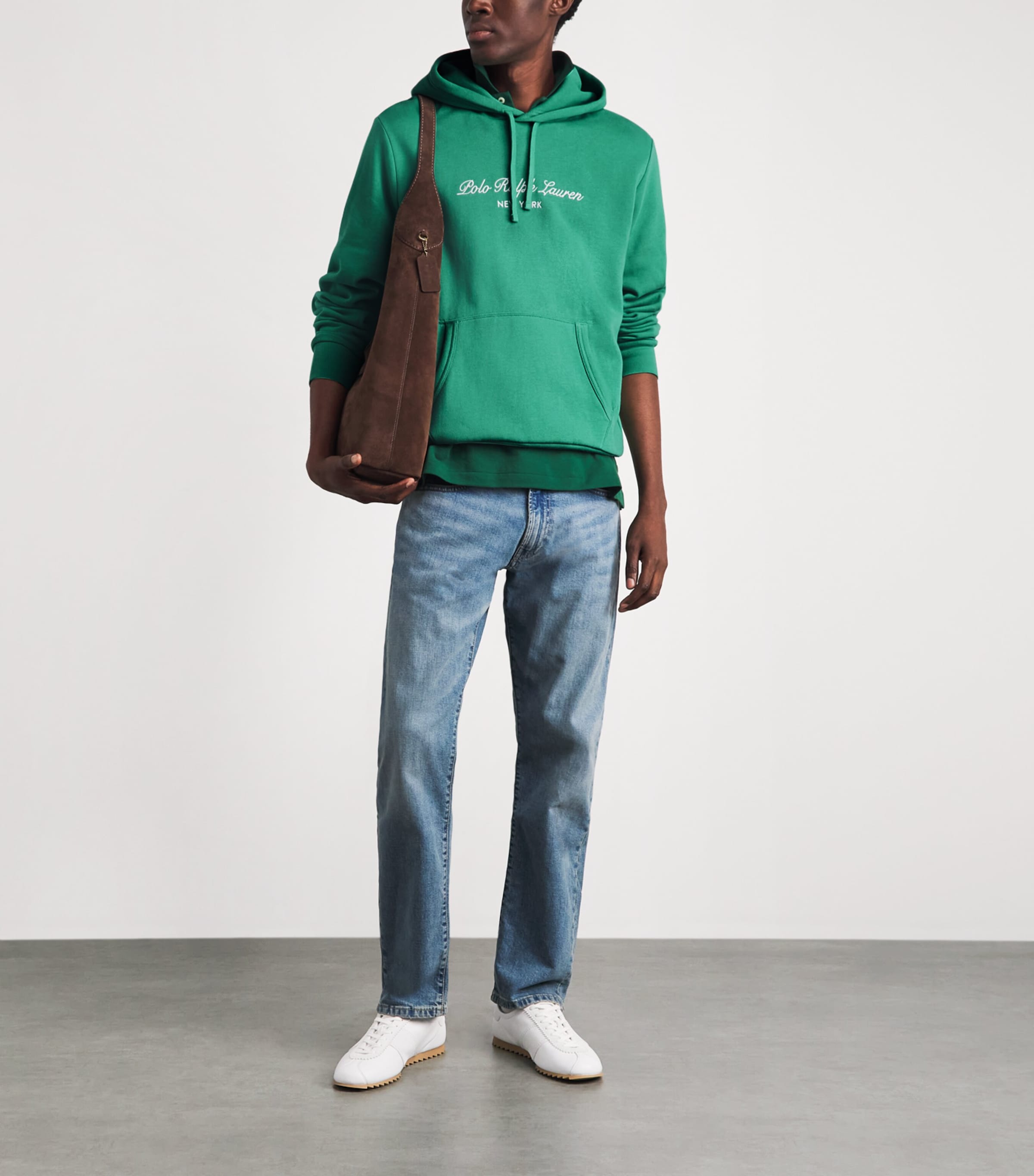 Polo Ralph Lauren Mens Embroidered Logo Hoodie Raft Green Image 2