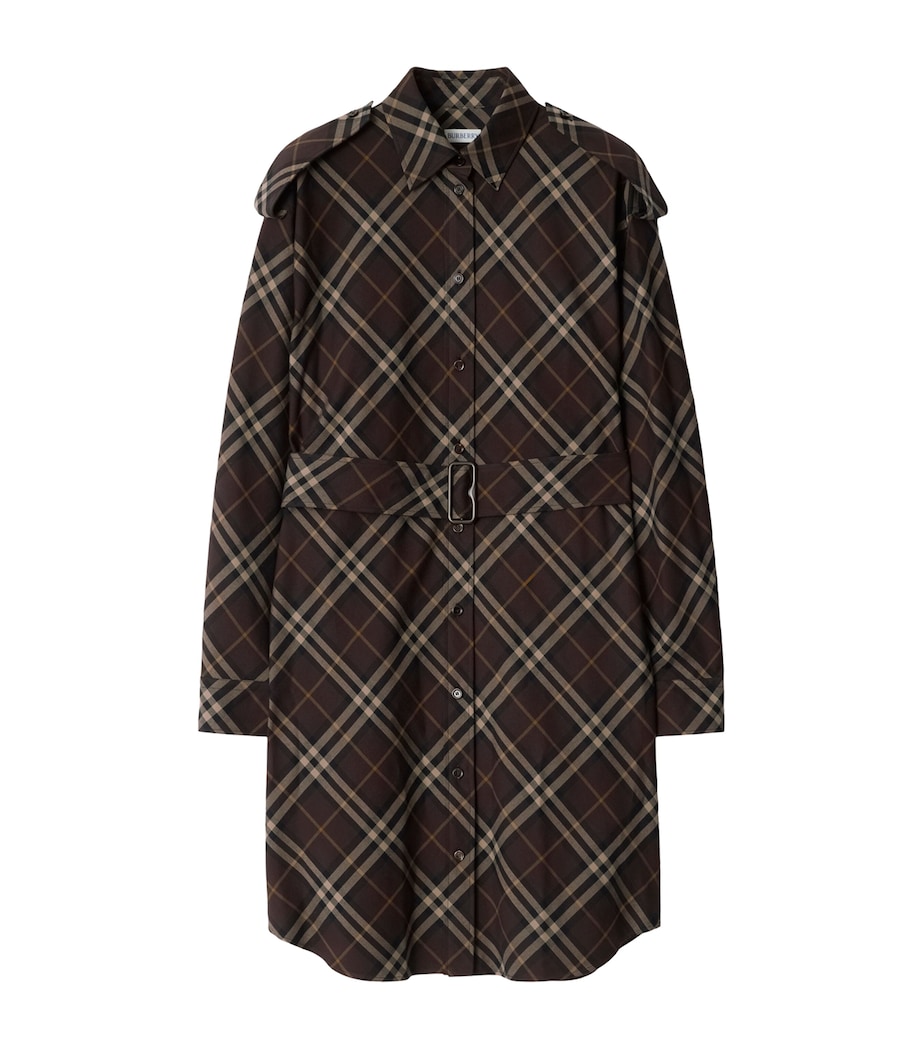 Cotton Check Mini Shirt Dress TRUFFLE IP CHECK Image 1