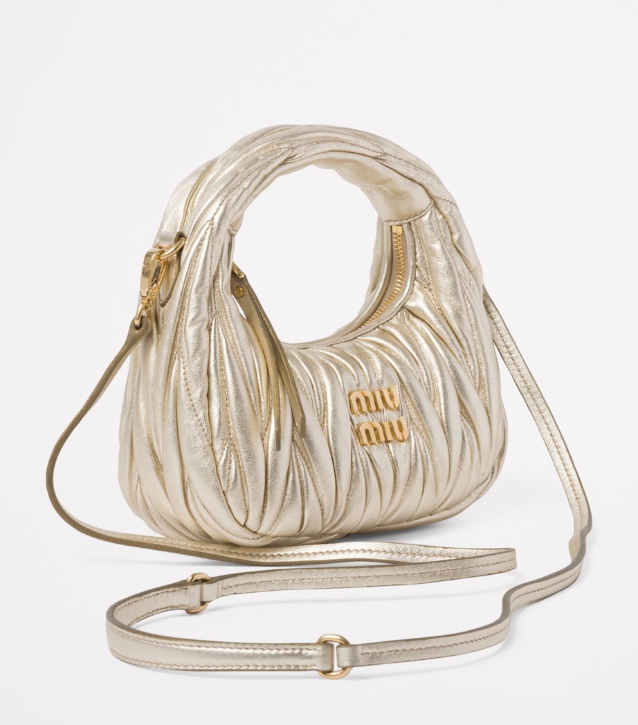Mini Matelassé Leather Wander Top-Handle Bag F0846 Image 3