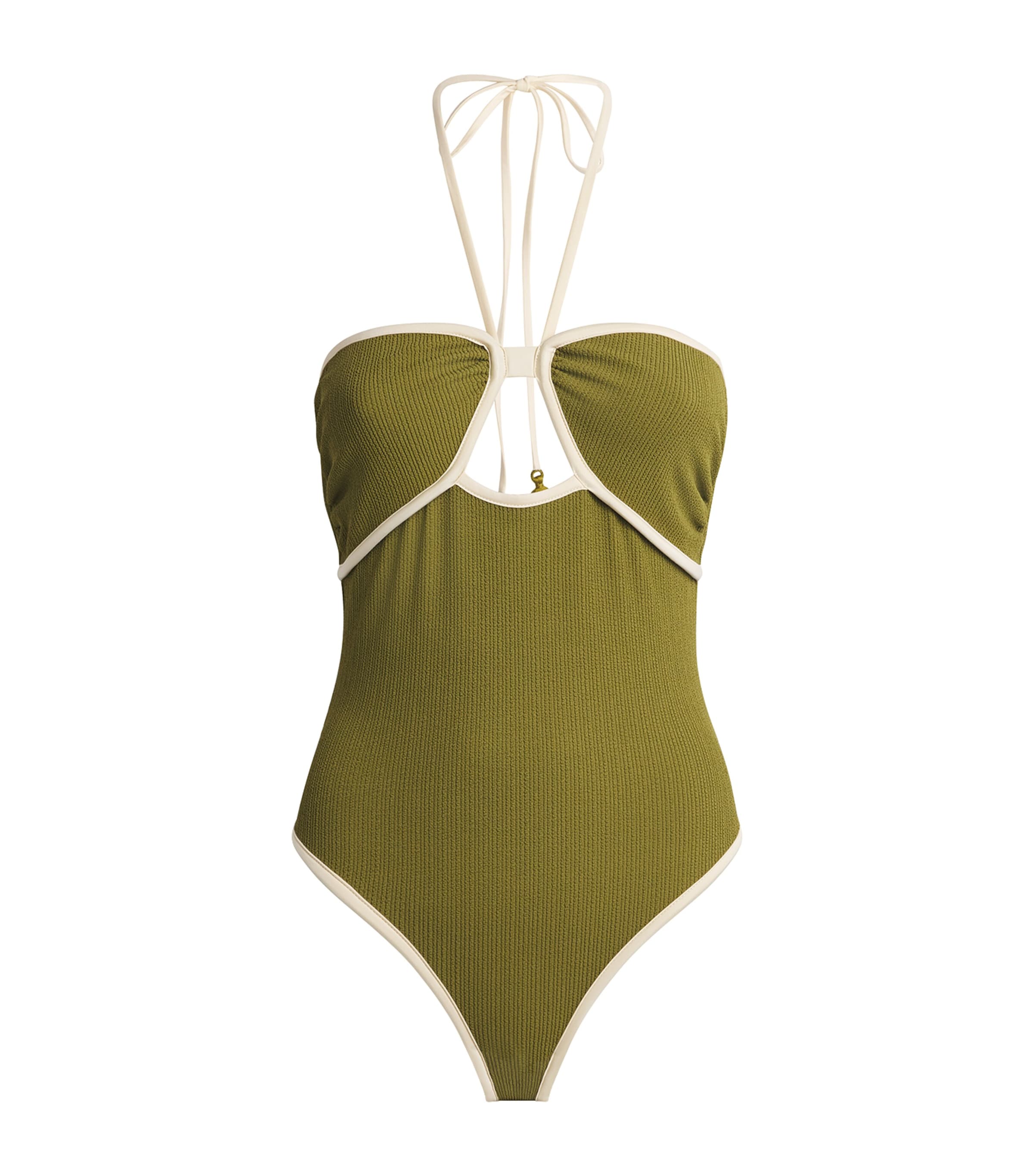Johanna Ortiz Ashaninka One Piece Swimsuit In Green In Green