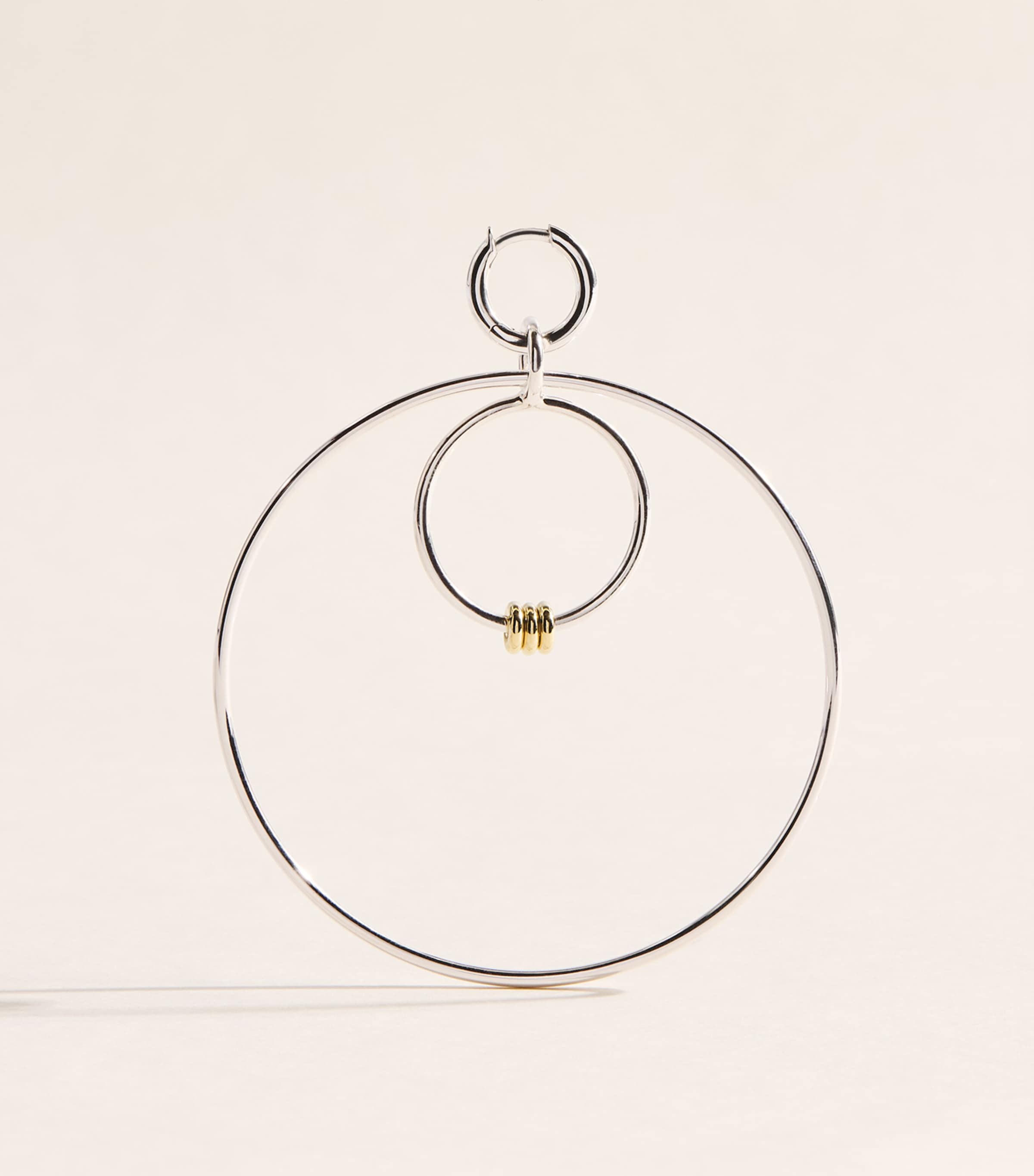 Spinelli Kilcollin Sterling Silver and Yellow Gold Echo Hoop Earrings Sterling Silver Image 3