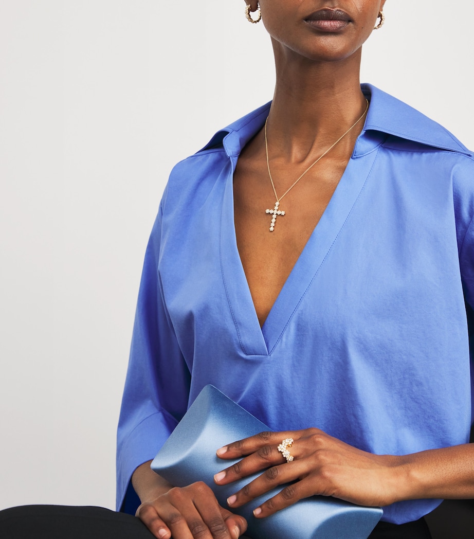 Yellow Gold and Diamond Fleur de Pernille Necklace YELLOW GOLD Image 4