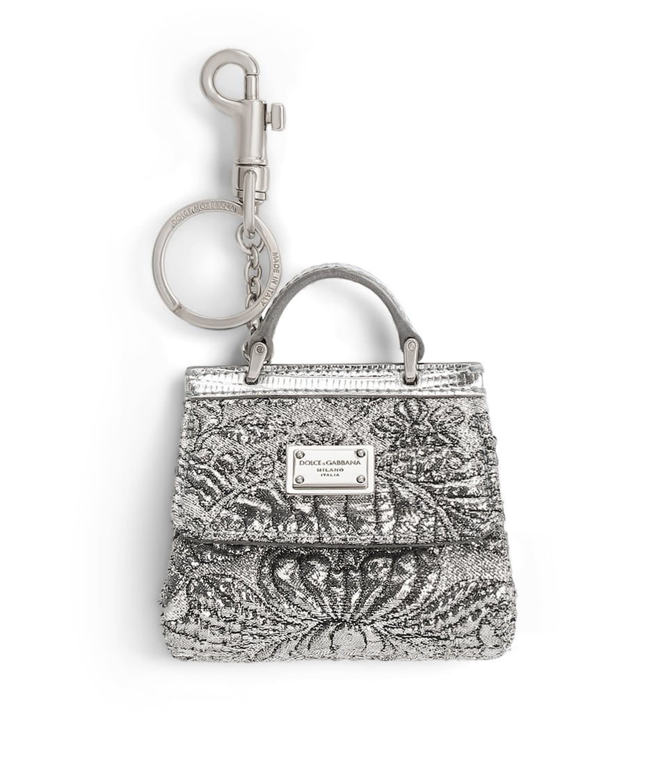 Dolce&Gabbana Embellished Brocade AirPods Case Silver