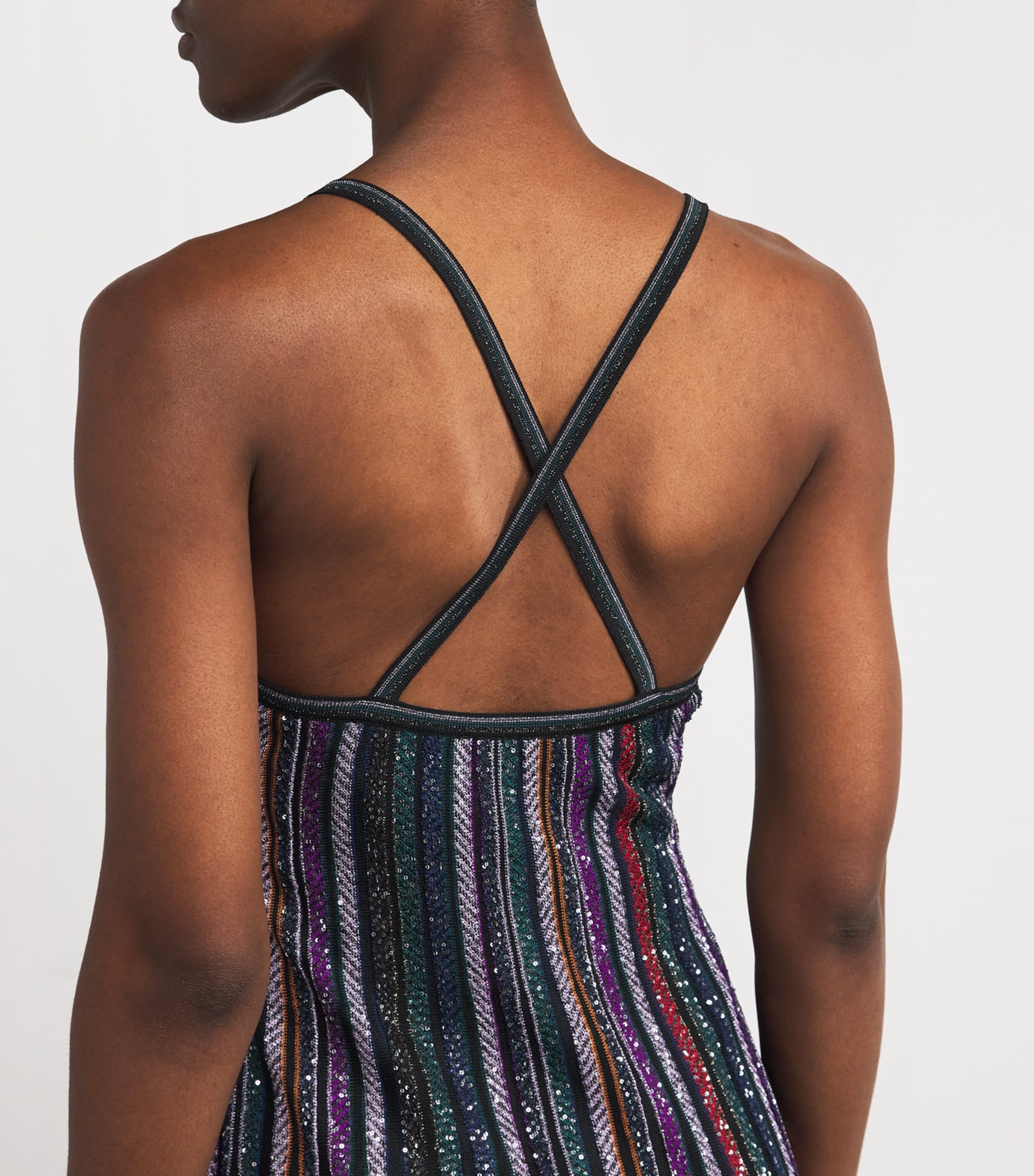 Metallic Stripe Mini Dress SM9T4 MULTICOLOR Image 4