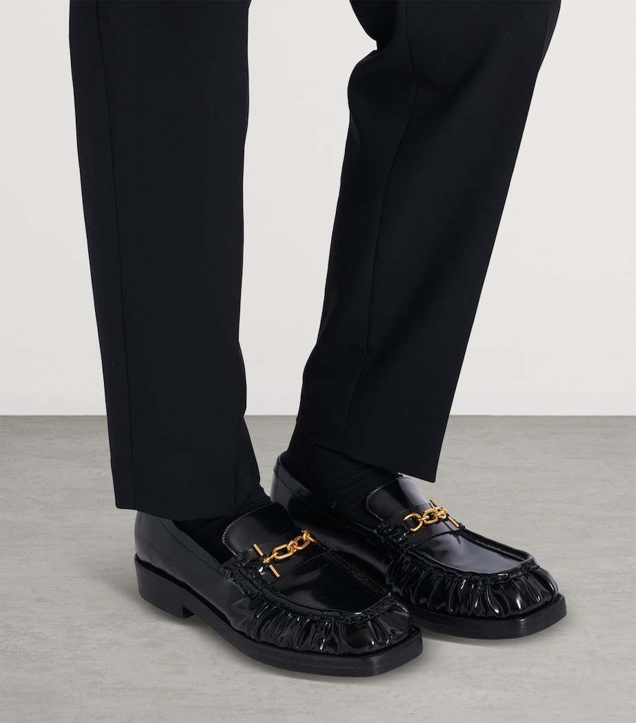 Glazed Leather Loafers 0PA NOIR Image 7