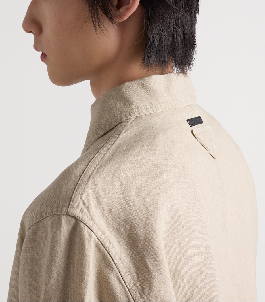Prada Mens Linen Worker Jacket Neutral Image 6