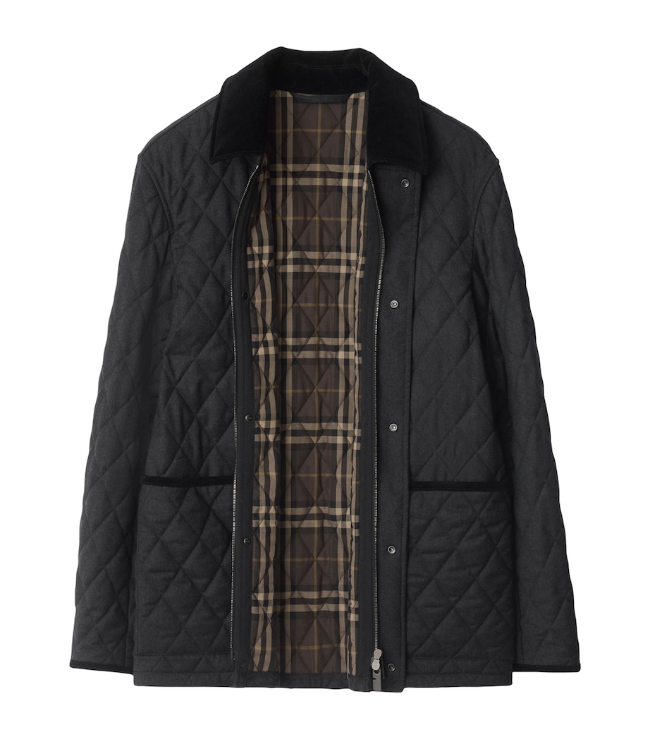 Wool Quilted Barn Jacket CHARCOAL Image 5