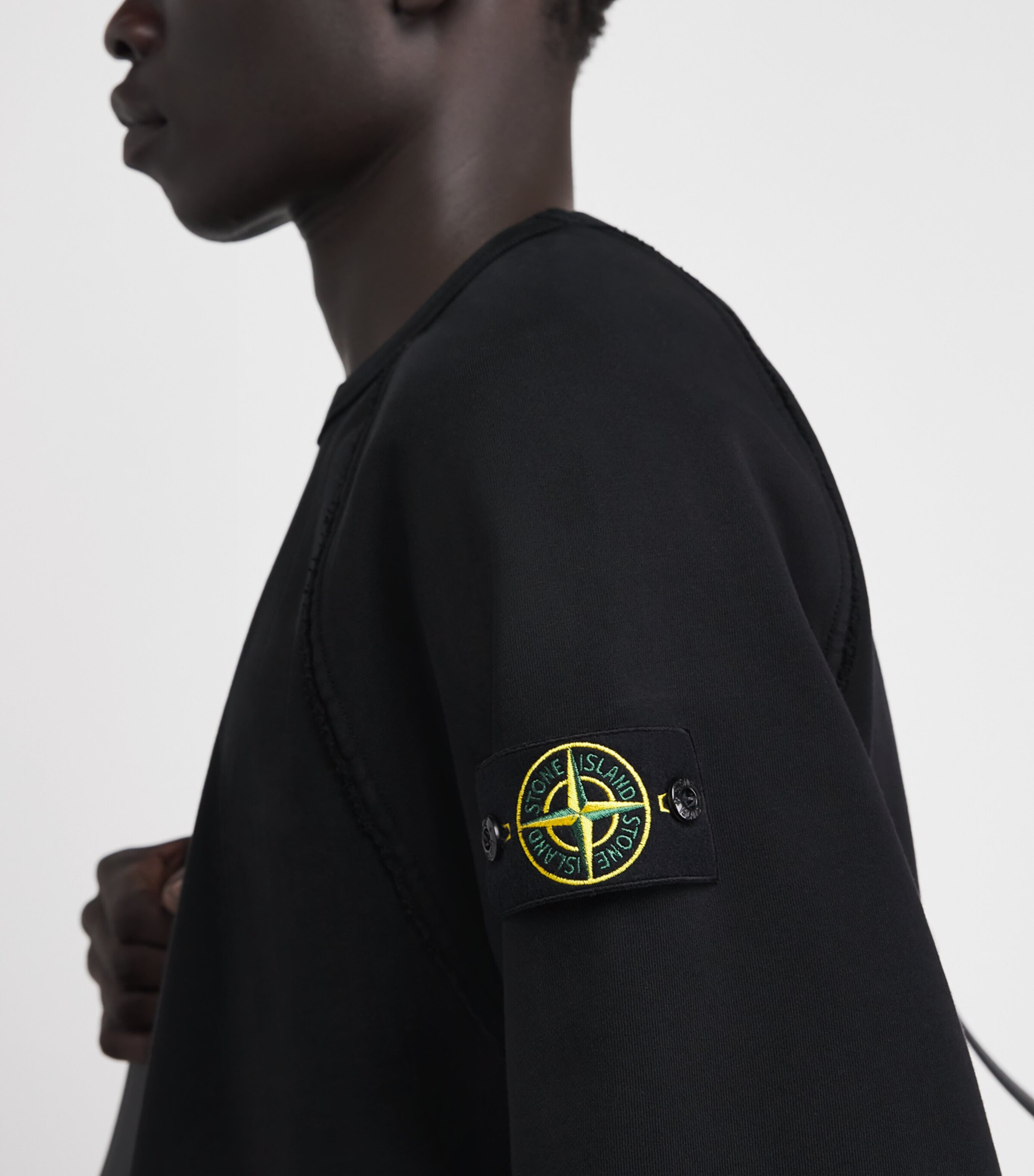 Stone Island Mens Organic Cotton Raglan-Sleeve Sweatshirt Image 3