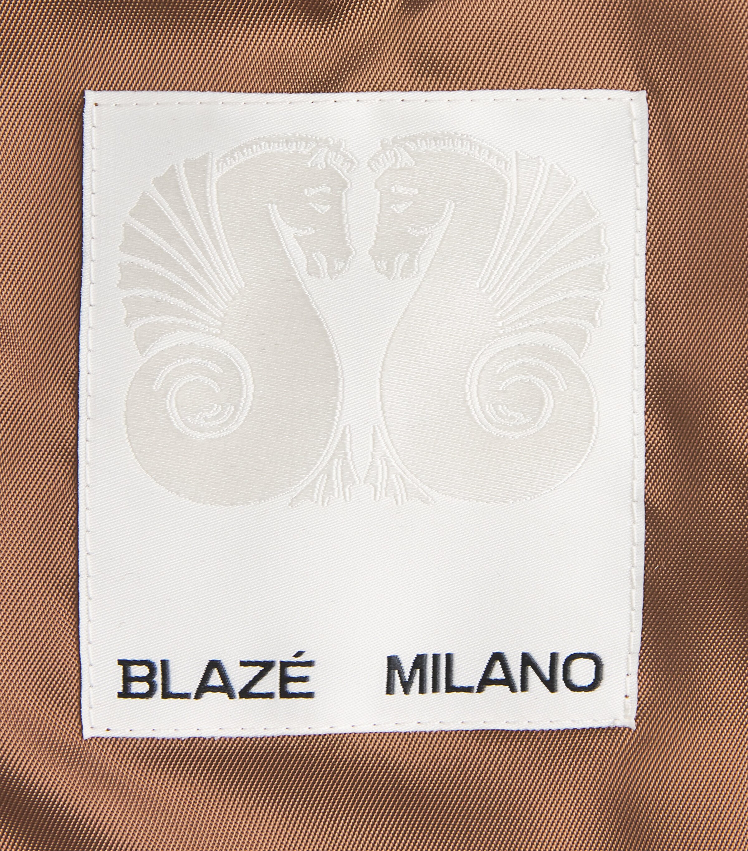 Blazé Milano Womens Virgin Wool-Blend Cropped Jacket Chocolate Image 5