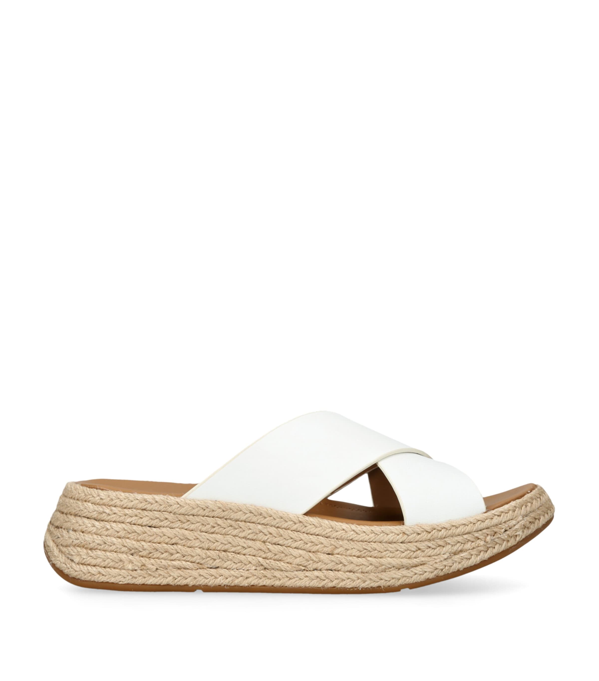 FitFlop Leather F-Mode Flatform Slides | Women Shoes | Sandals | Flat Sandals | Sliders
