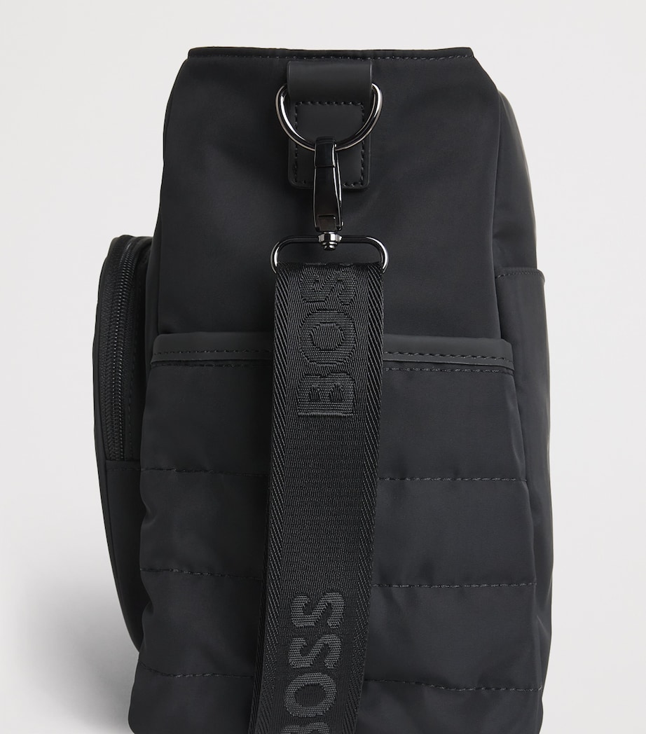 BOSS Kidswear Logo Quilted Changing Bag Black Image 3