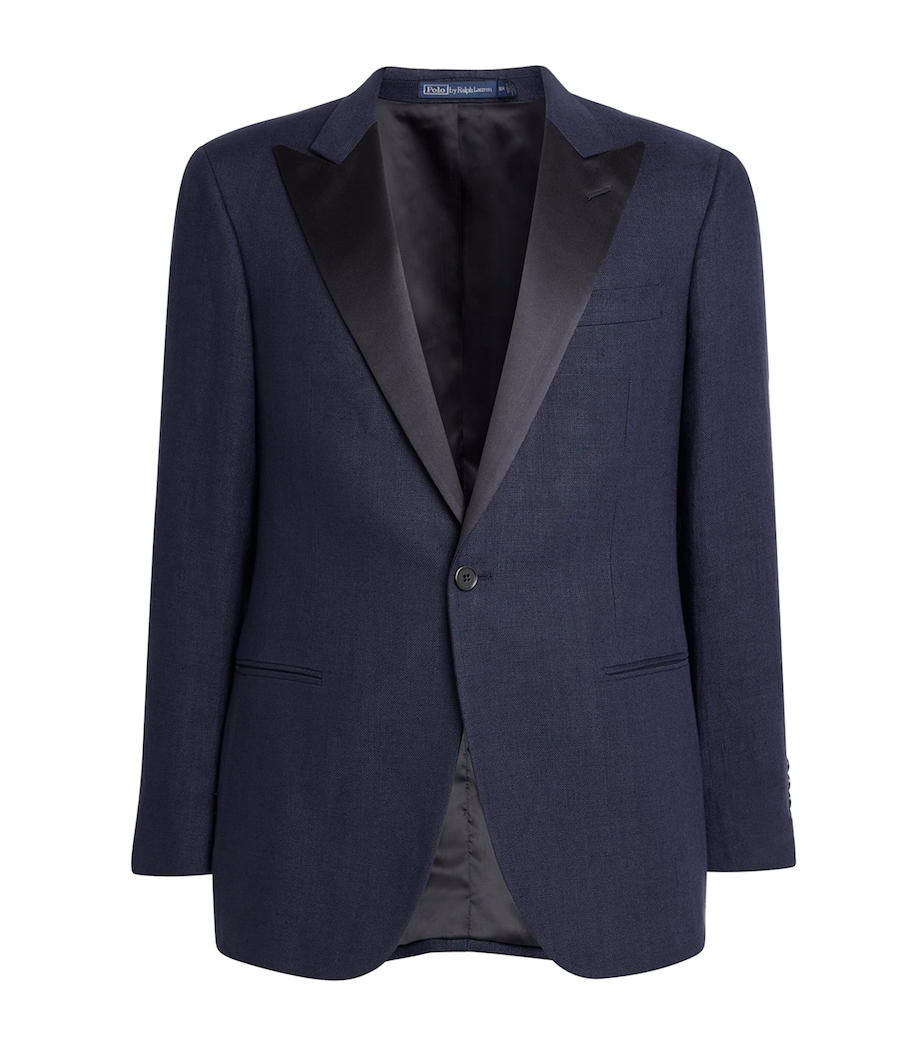 Linen Tuxedo Jacket NAVY Image 1