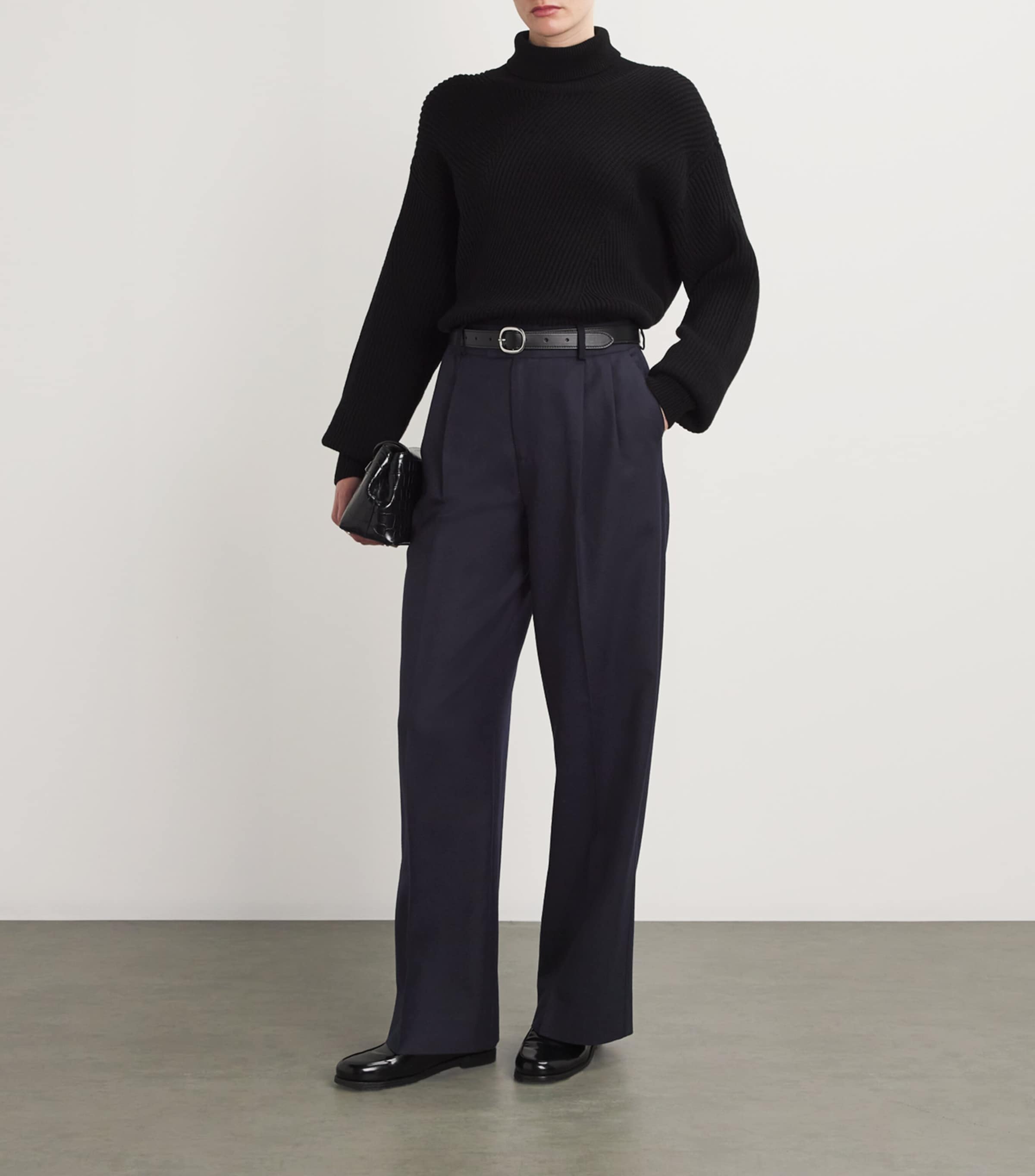 Wool Rampling Trousers NAVY BLUE Image 2