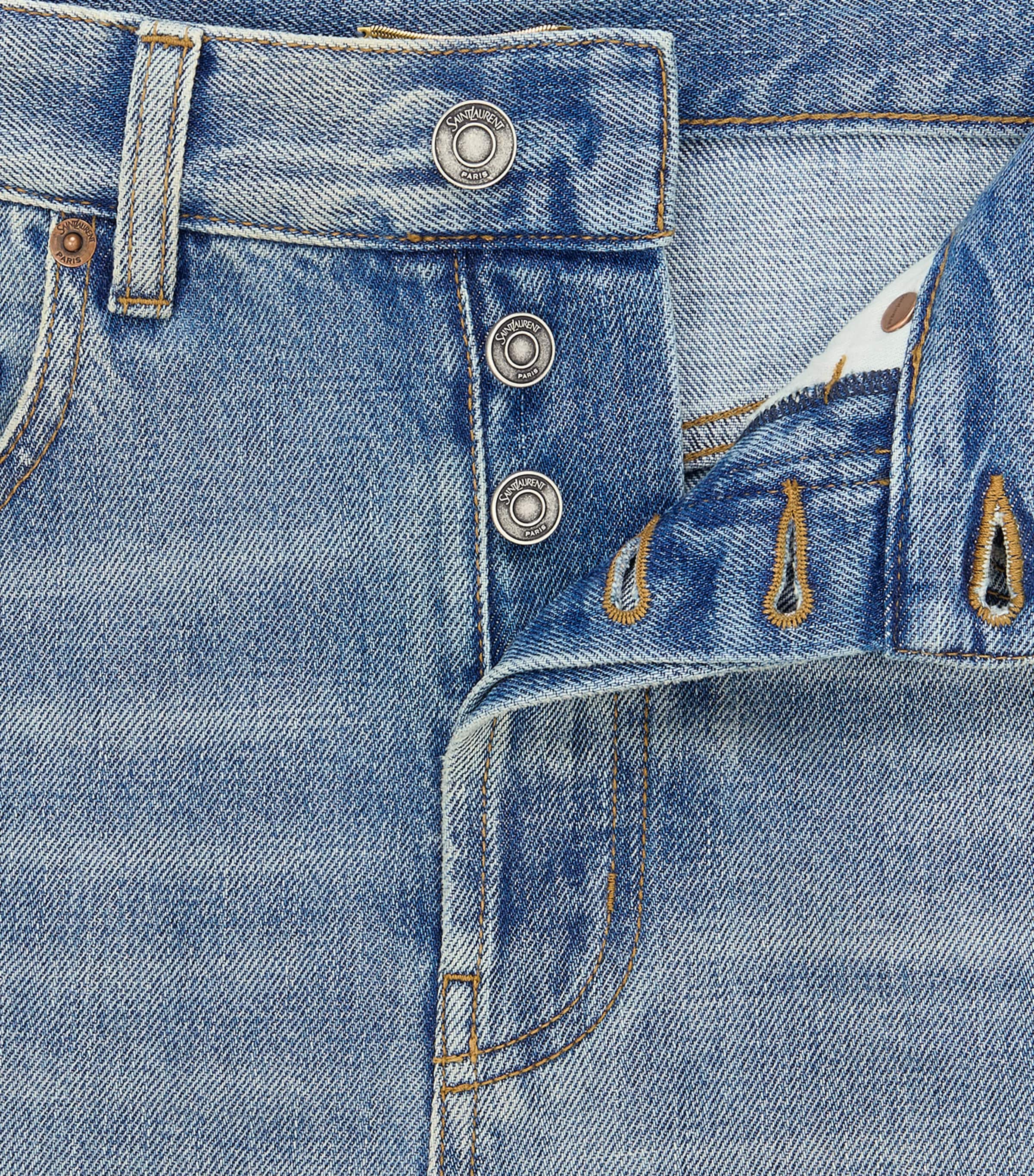 Saint Laurent Womens Neo Baggy Straight Jeans Image 3