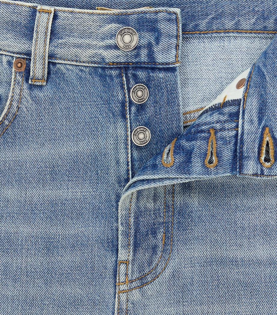 Saint Laurent Womens Neo Baggy Straight Jeans Image 3