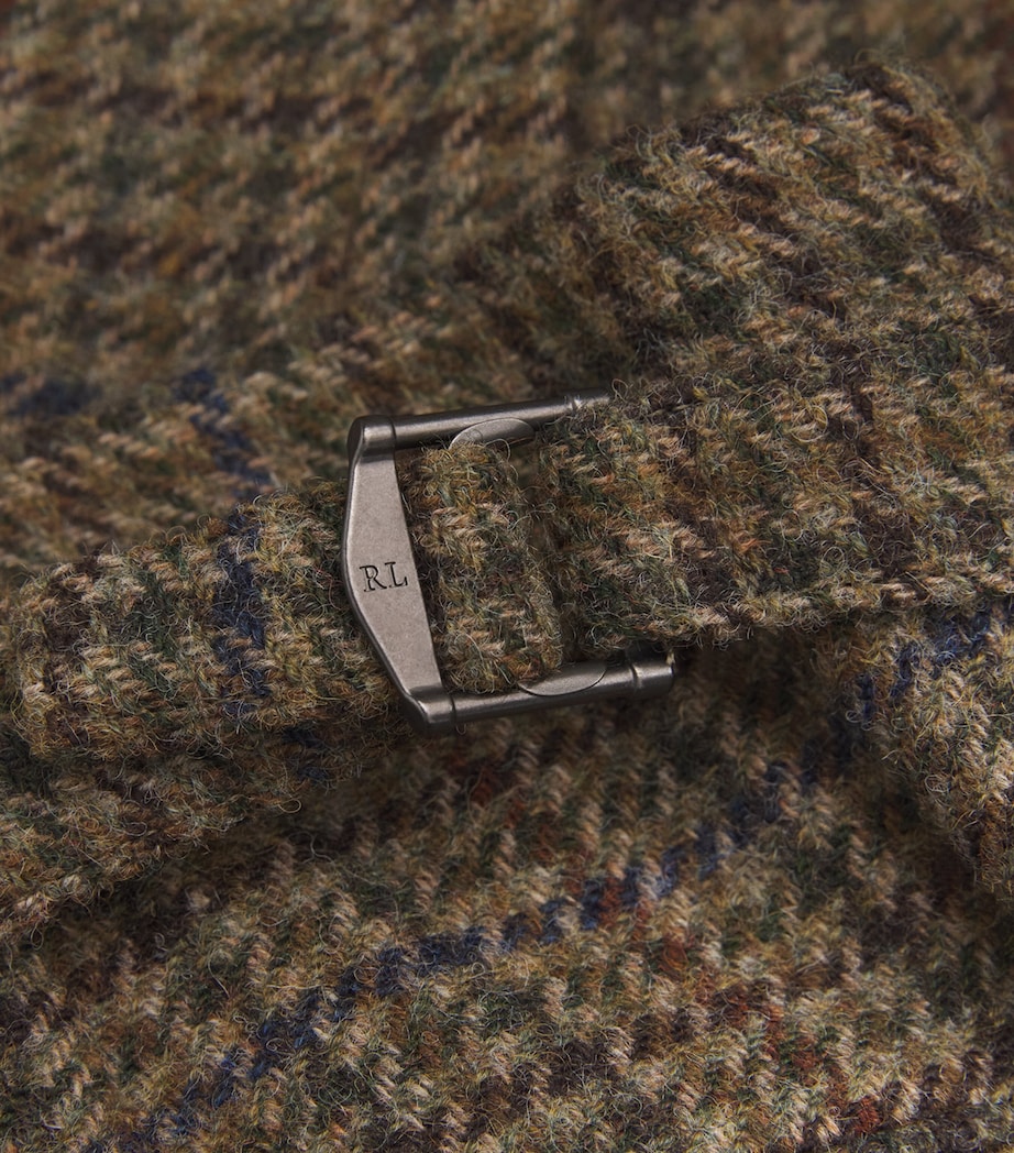 Wool Check Trousers DARK GREEN Image 5