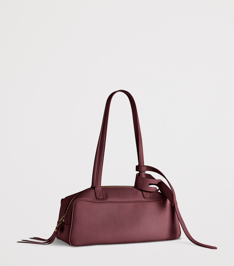 Small Leather Carrie Bowling Top-Handle Bag 6036 Image 3